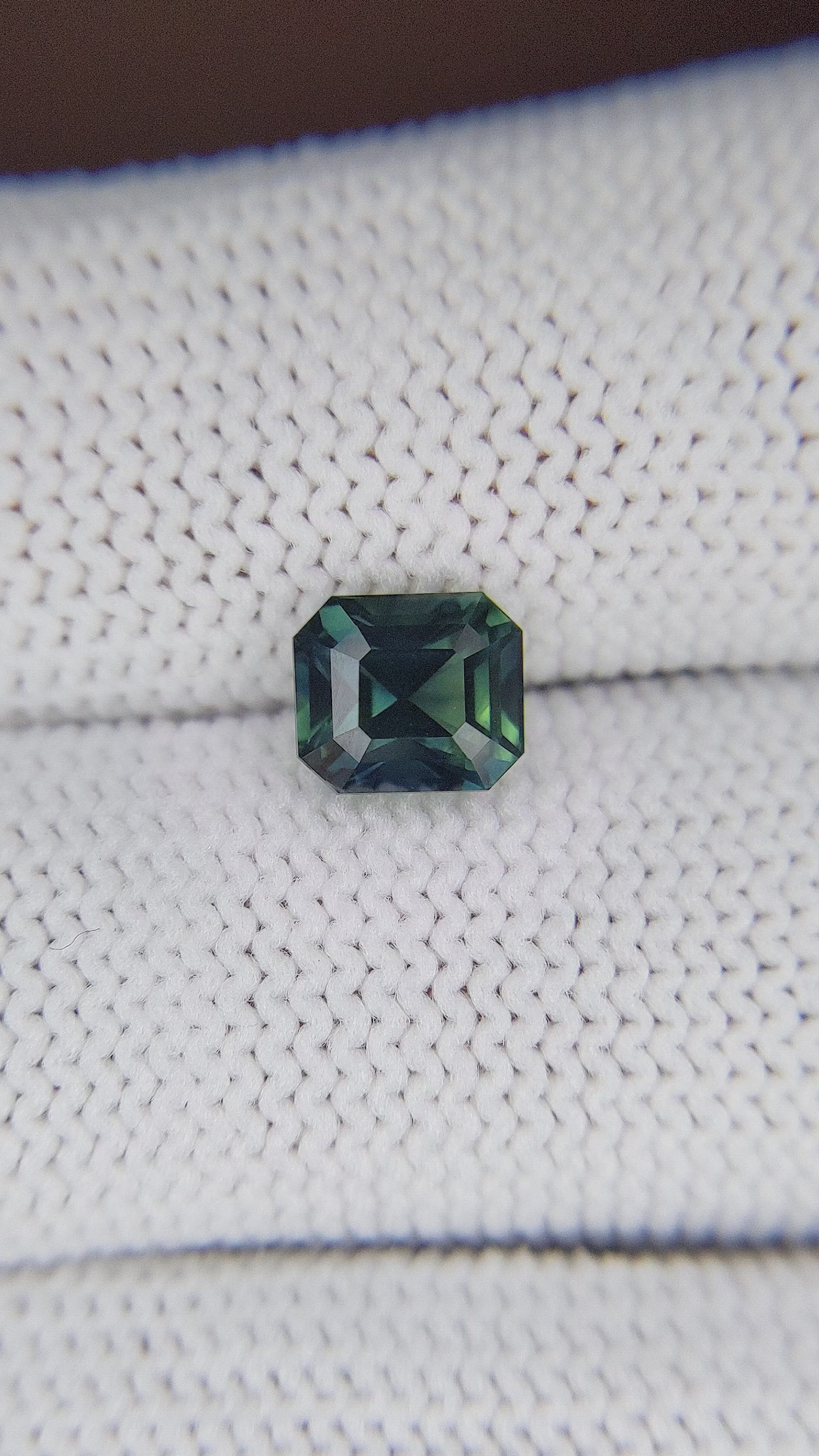 2.04 Ct. Bluish Green Sapphire from Madagascar Size Video