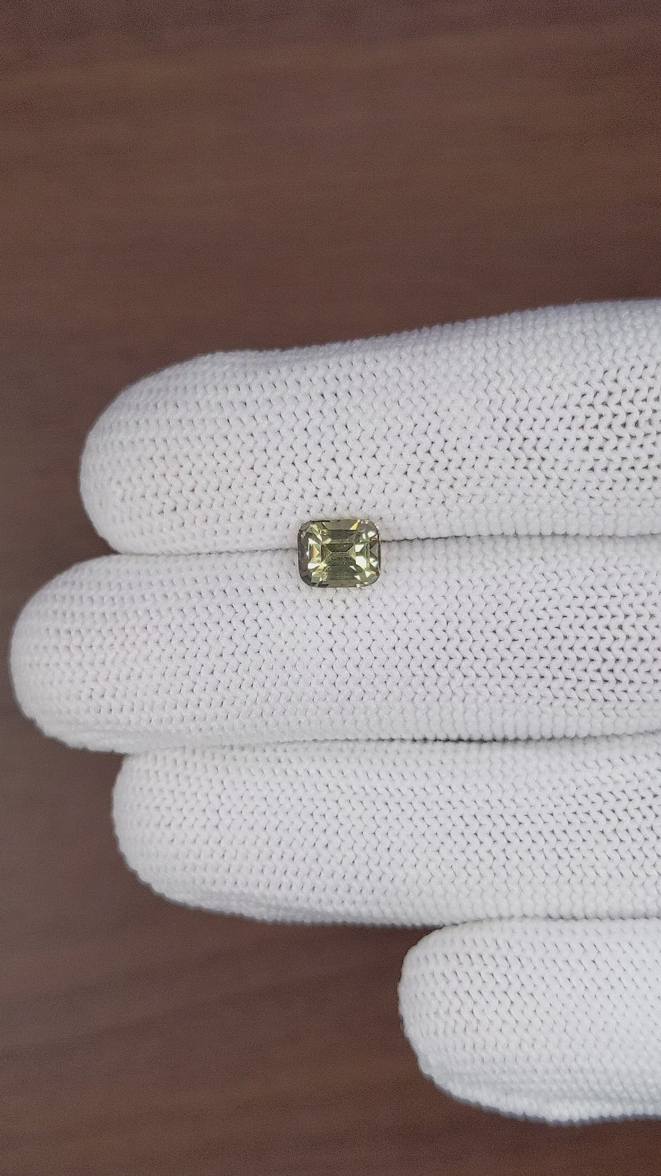 1.85 Ct. Brownish Green Sapphire from Madagascar Size Video