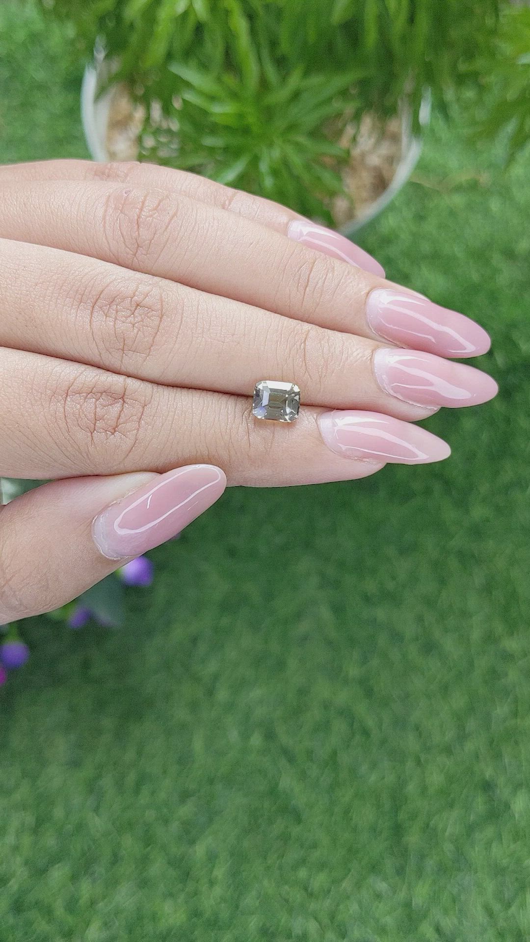 1.85 Ct. Brownish Green Sapphire from Madagascar Size Video