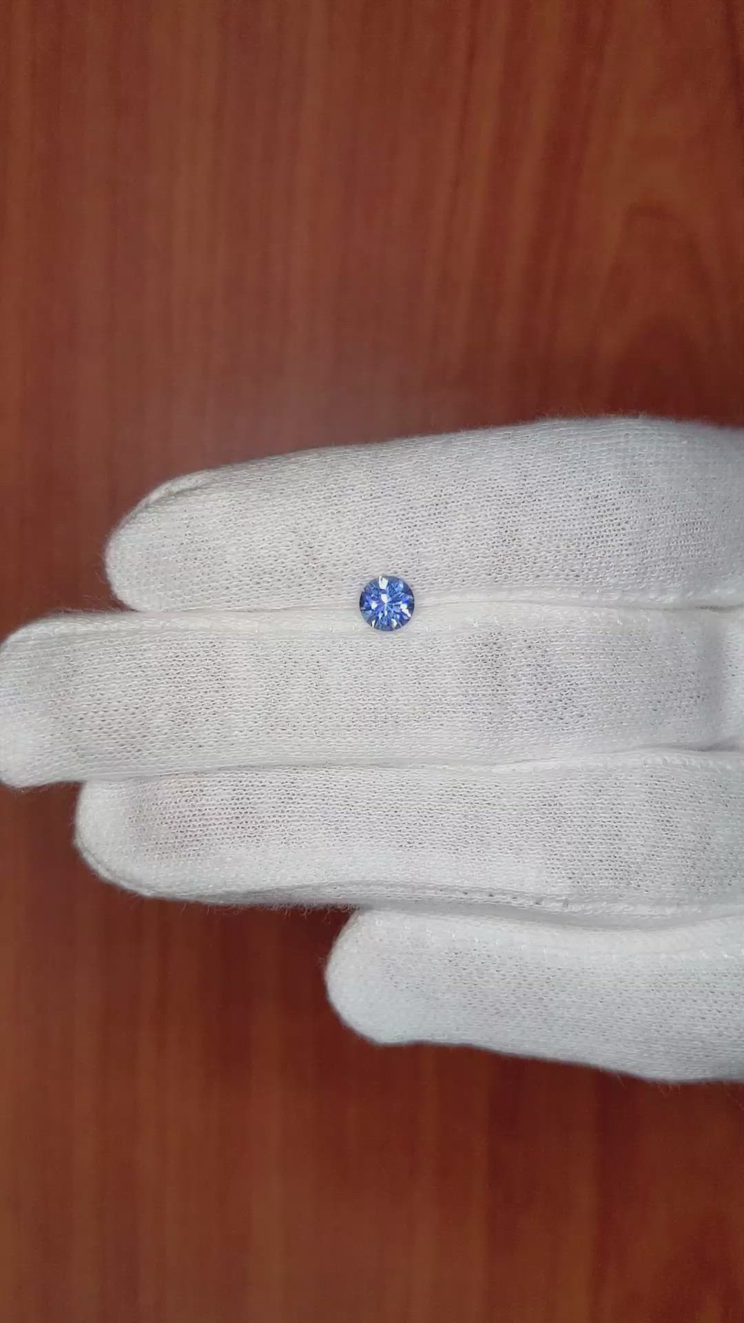 0.62 Ct. Blue Sapphire from Ceylon (Sri Lanka) Size Video