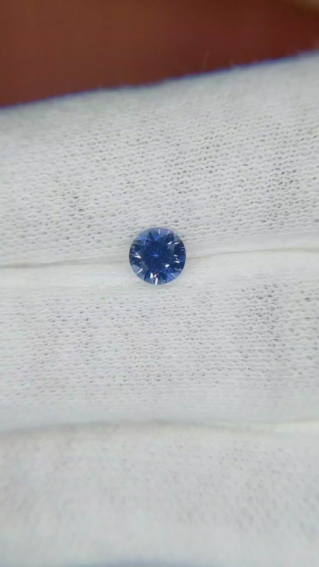0.62 Ct. Blue Sapphire from Ceylon (Sri Lanka) Size Video