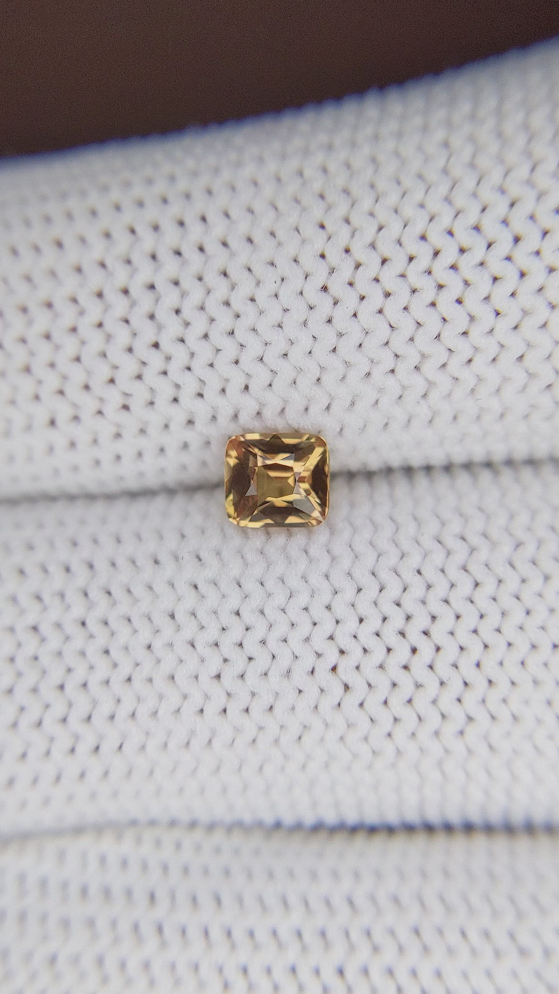 0.72 Ct. Pinkish Brown Sapphire from Madagascar Size Video