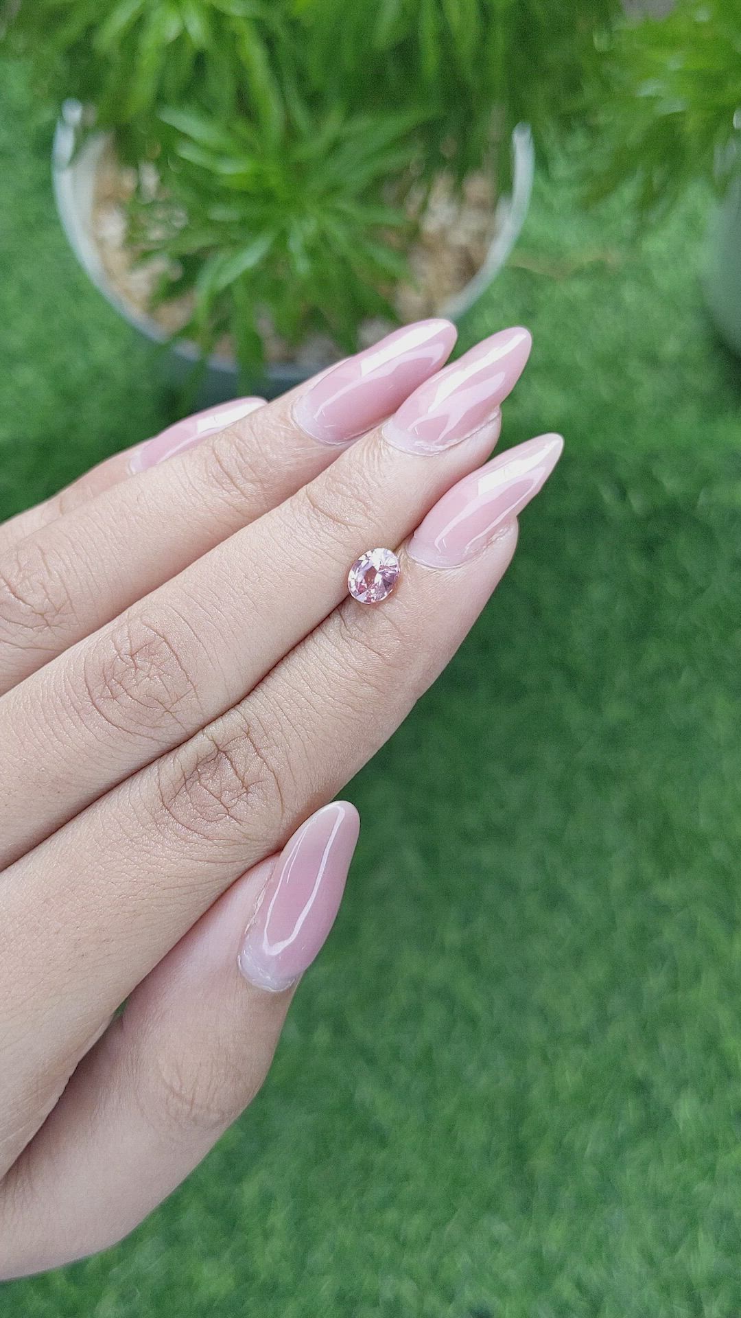 0.80 Ct. Pink Sapphire from Madagascar Size Video