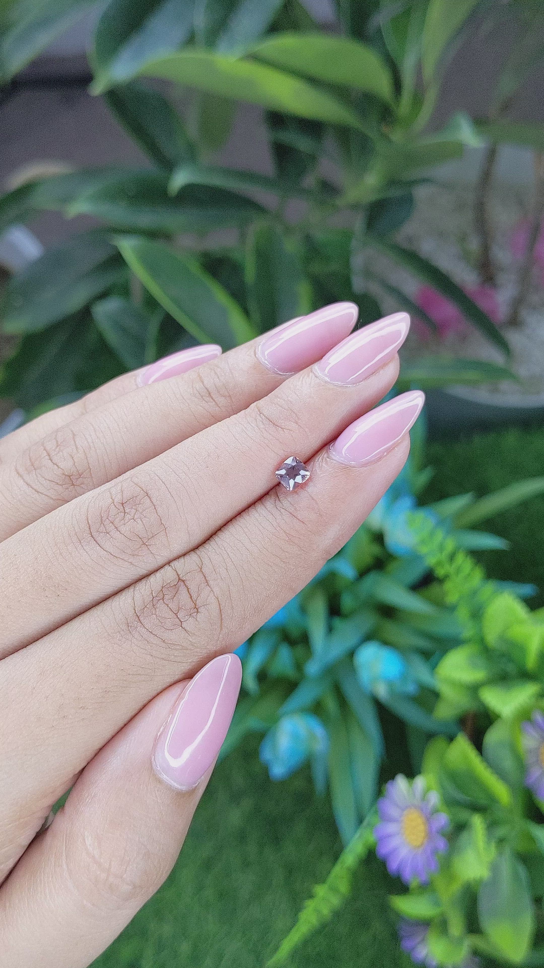 0.60 Ct. Pinkish Brown Sapphire from Madagascar Size Video