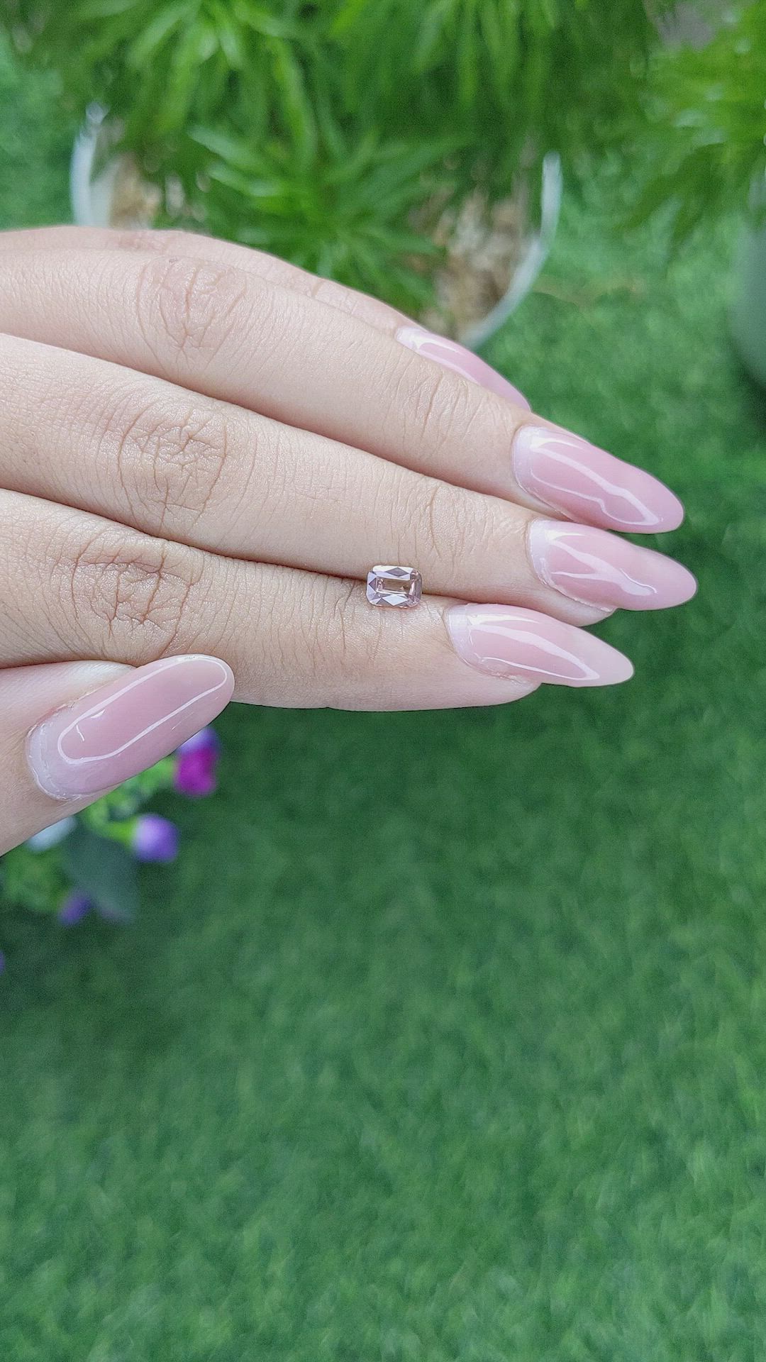 0.59 Ct. Peach Sapphire from Madagascar Size Video