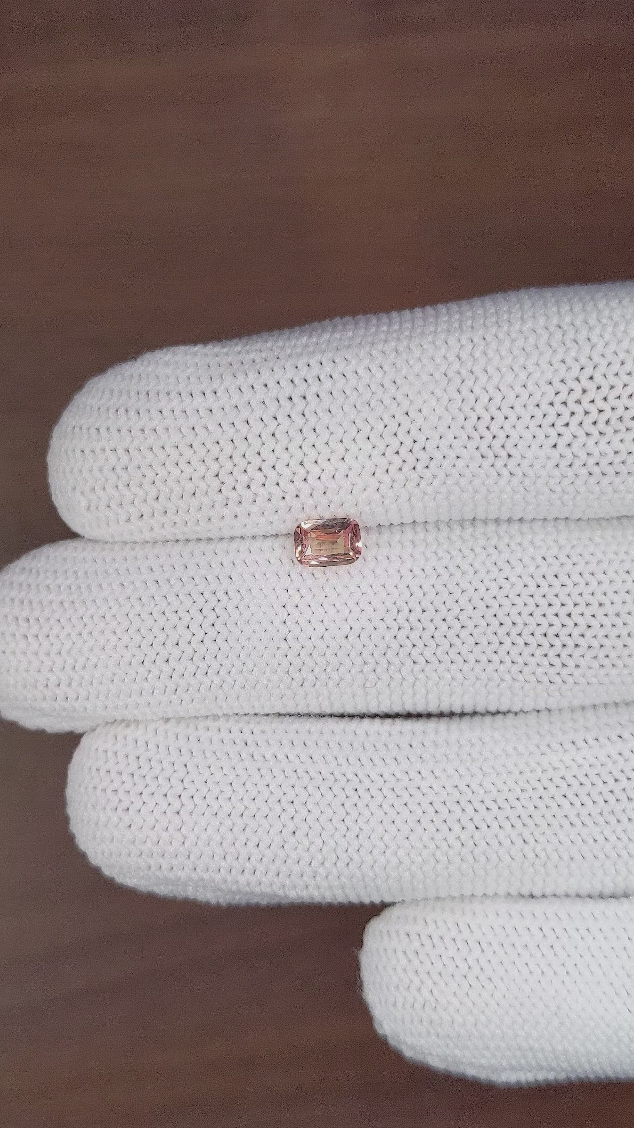 0.59 Ct. Peach Sapphire from Madagascar Size Video