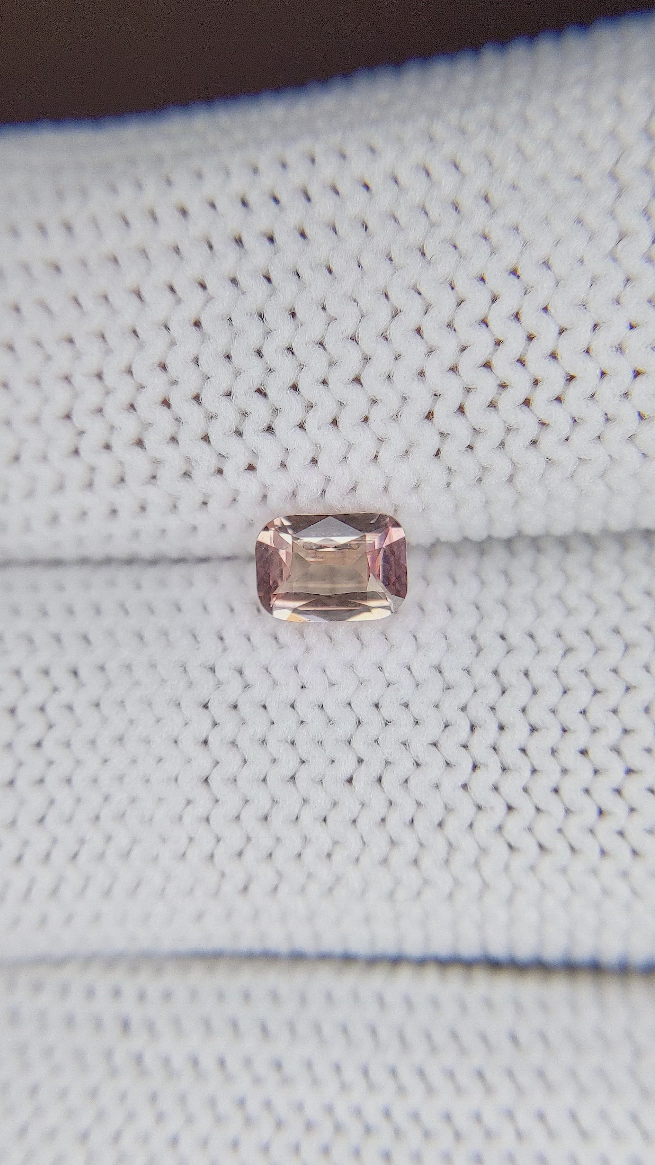 0.59 Ct. Peach Sapphire from Madagascar Size Video