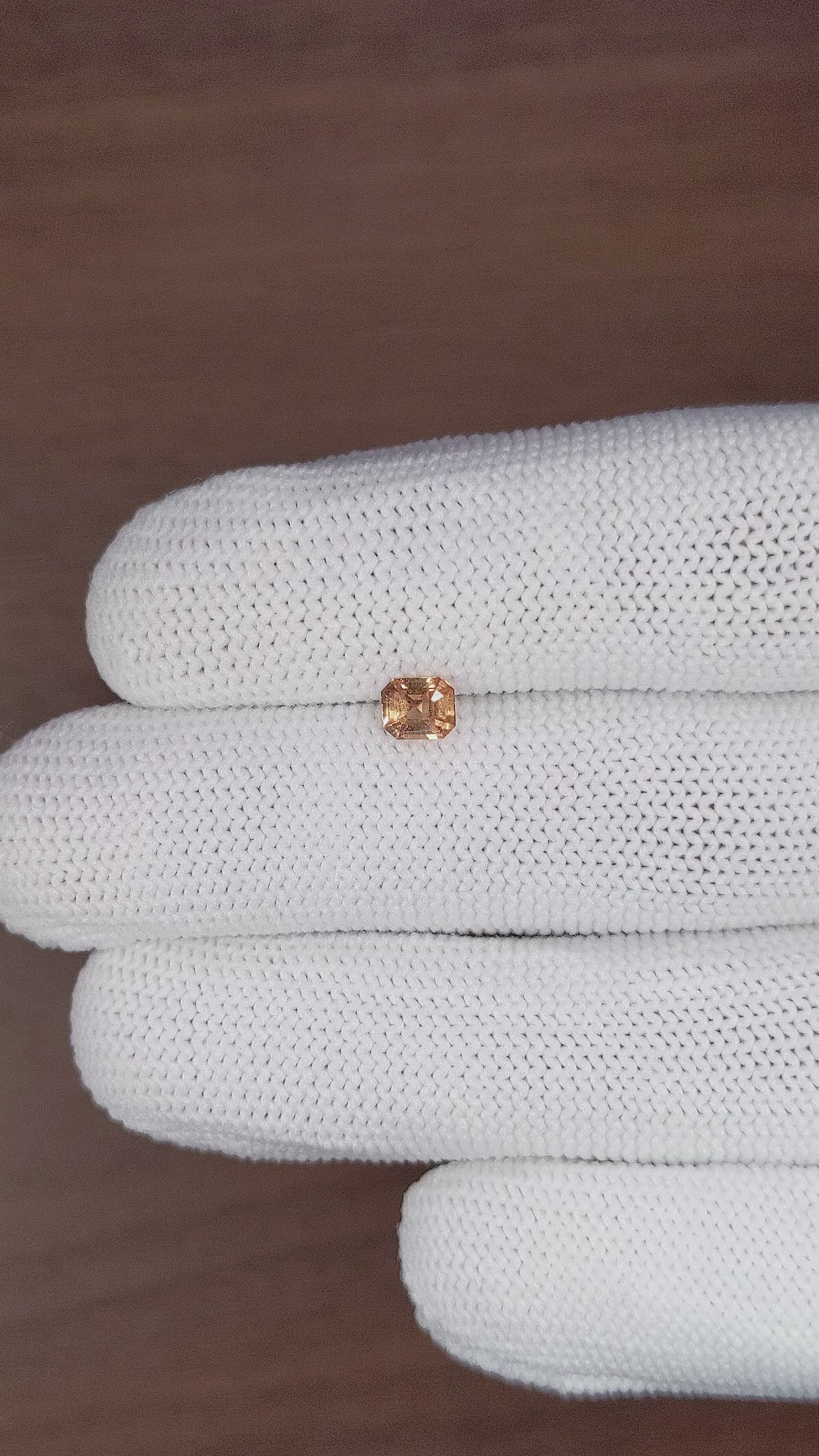 0.55 Ct. Padparadscha Sapphire from Madagascar Size Video