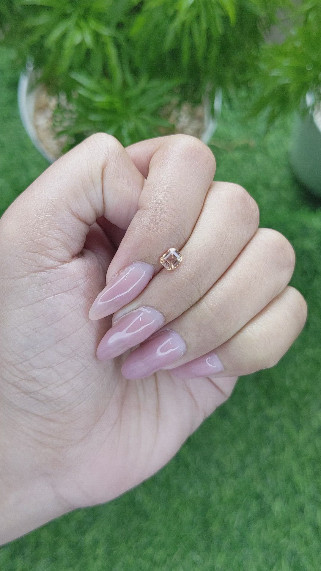 0.55 Ct. Padparadscha Sapphire from Madagascar Size Video