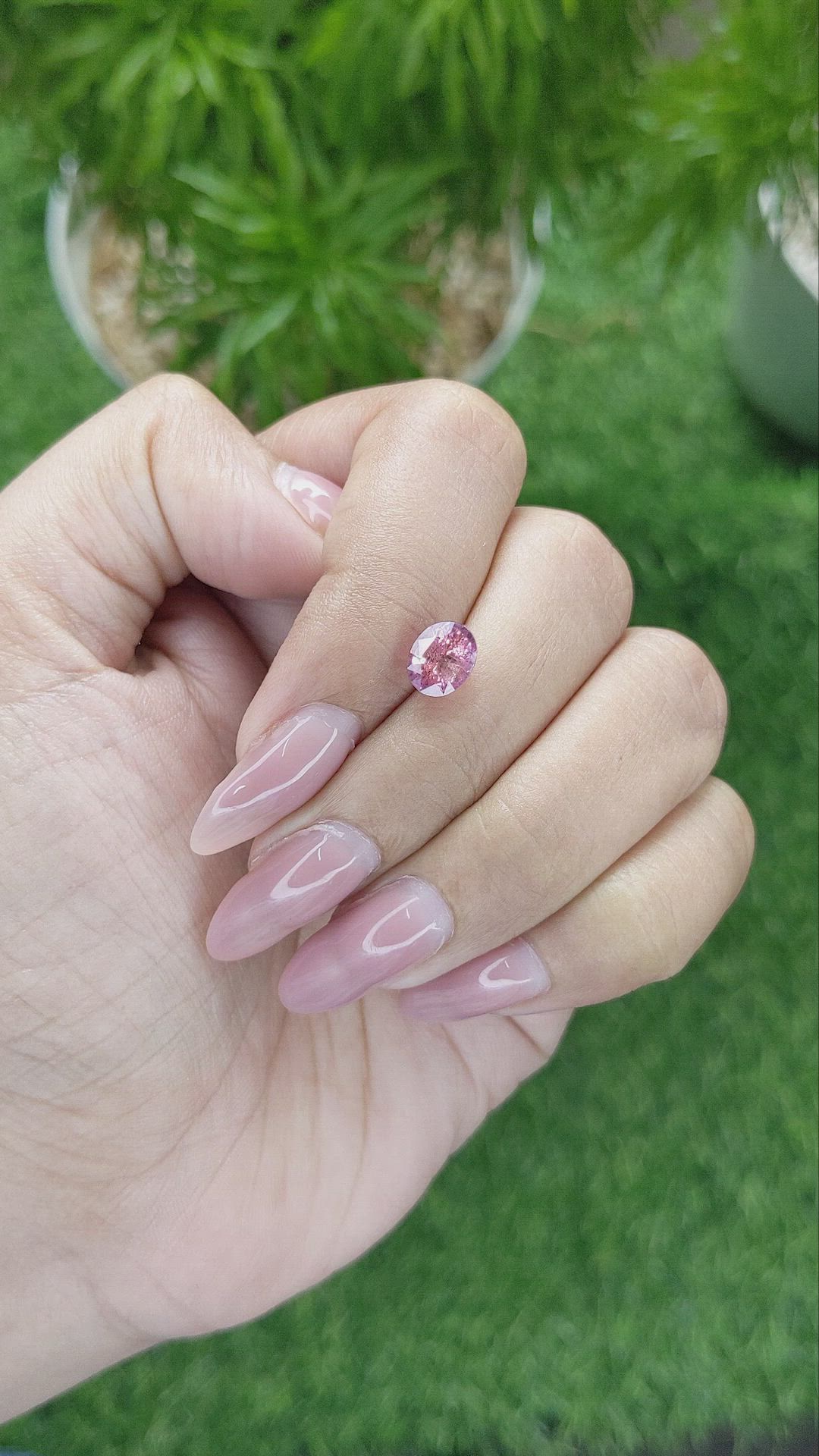 2.02 Ct. Pink Sapphire from Madagascar Size Video