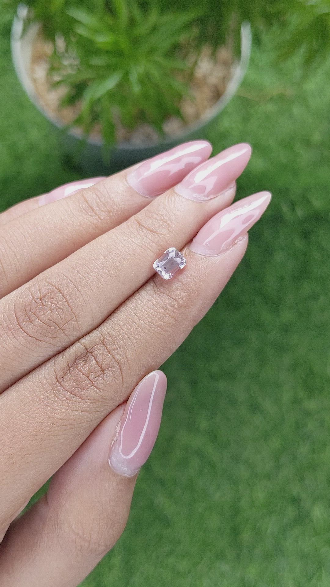 1.17 Ct. Purplish Pink Sapphire from Madagascar Size Video
