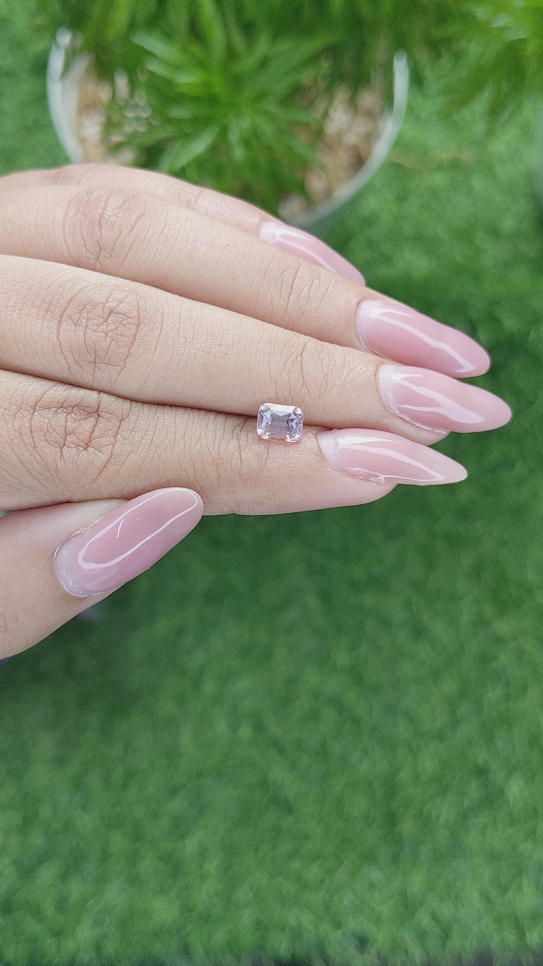 1.17 Ct. Purplish Pink Sapphire from Madagascar Size Video