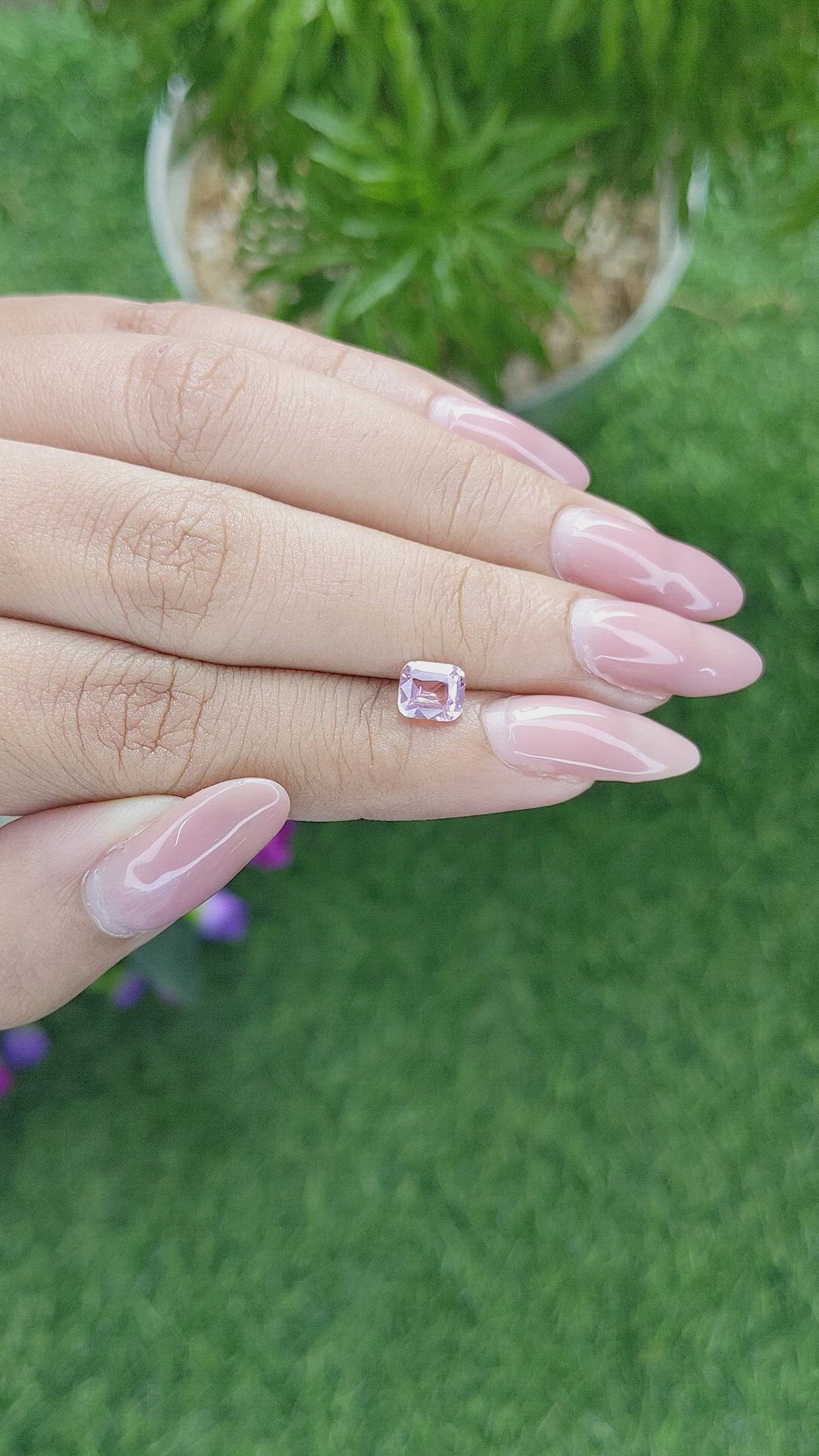1.04 Ct. Pink Sapphire from Madagascar Size Video