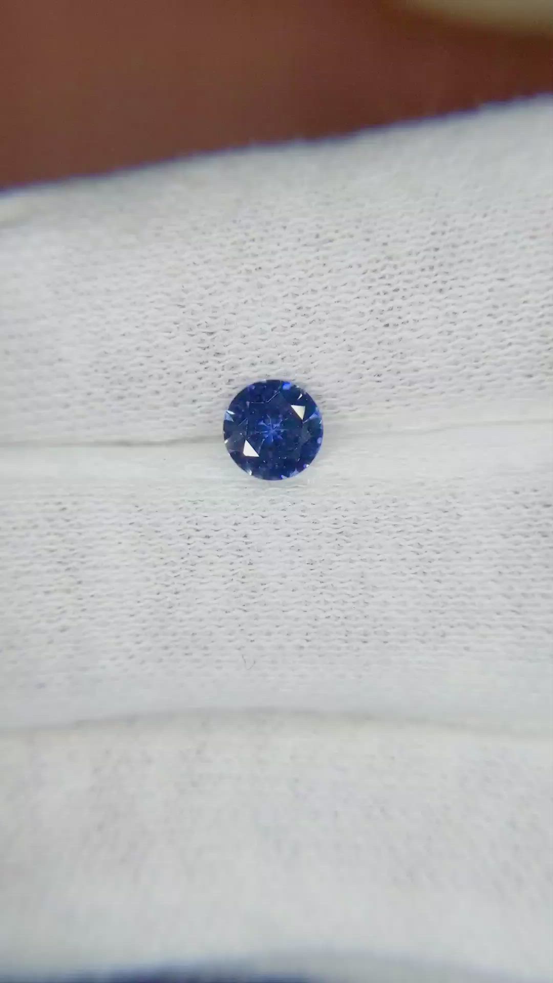 0.64 Ct. Blue Sapphire from Ceylon (Sri Lanka) Size Video