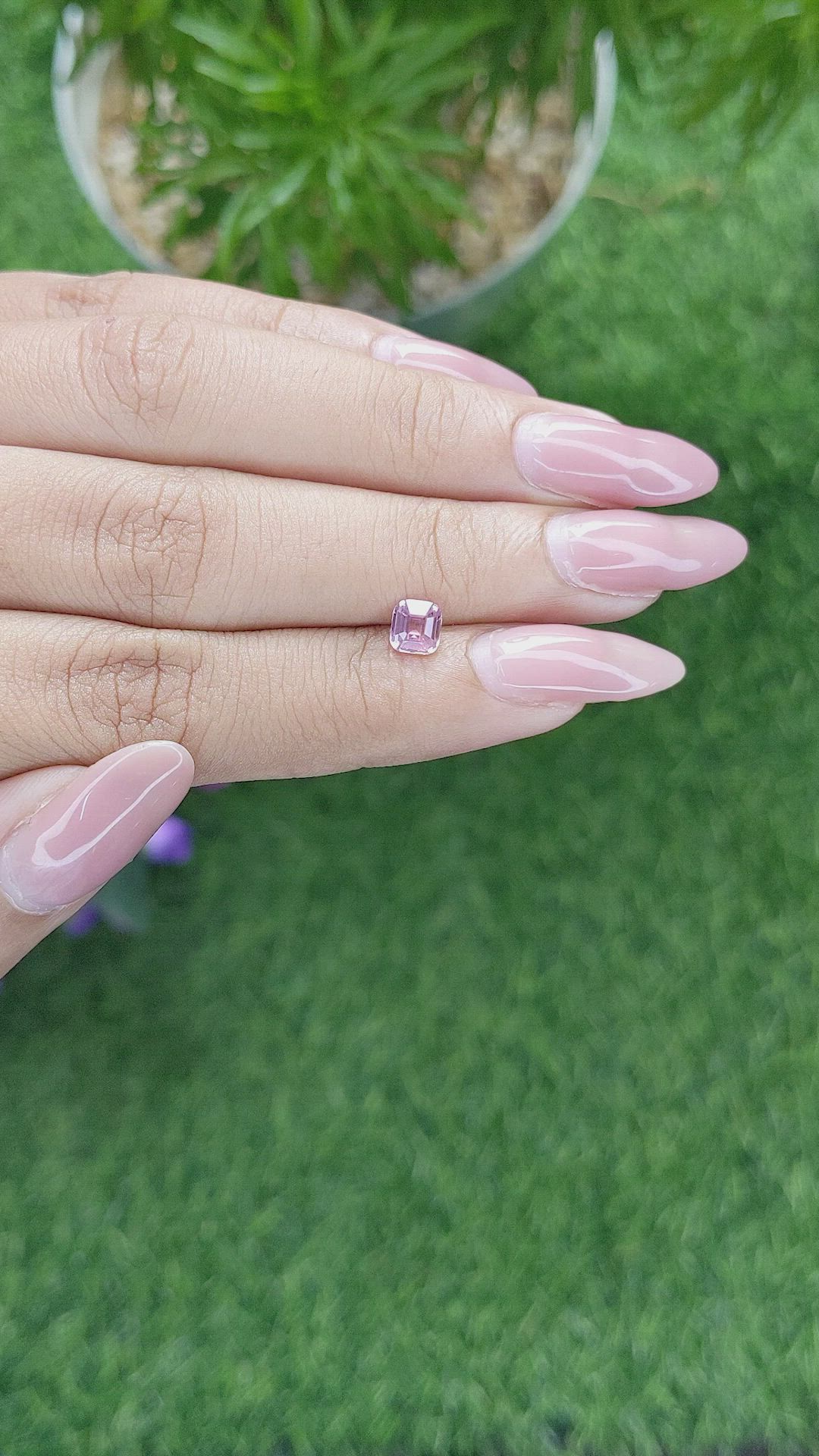 0.70 Ct. Pink Sapphire from Madagascar Size Video