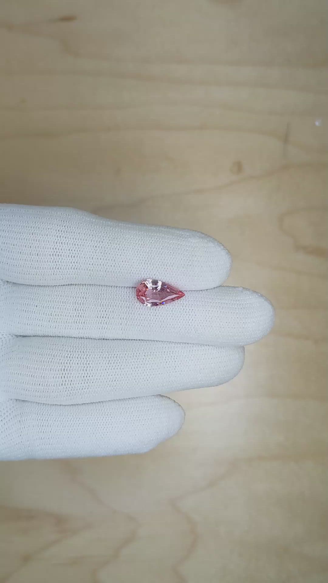 2.51 Ct. Padparadscha Sapphire from Madagascar Size Video