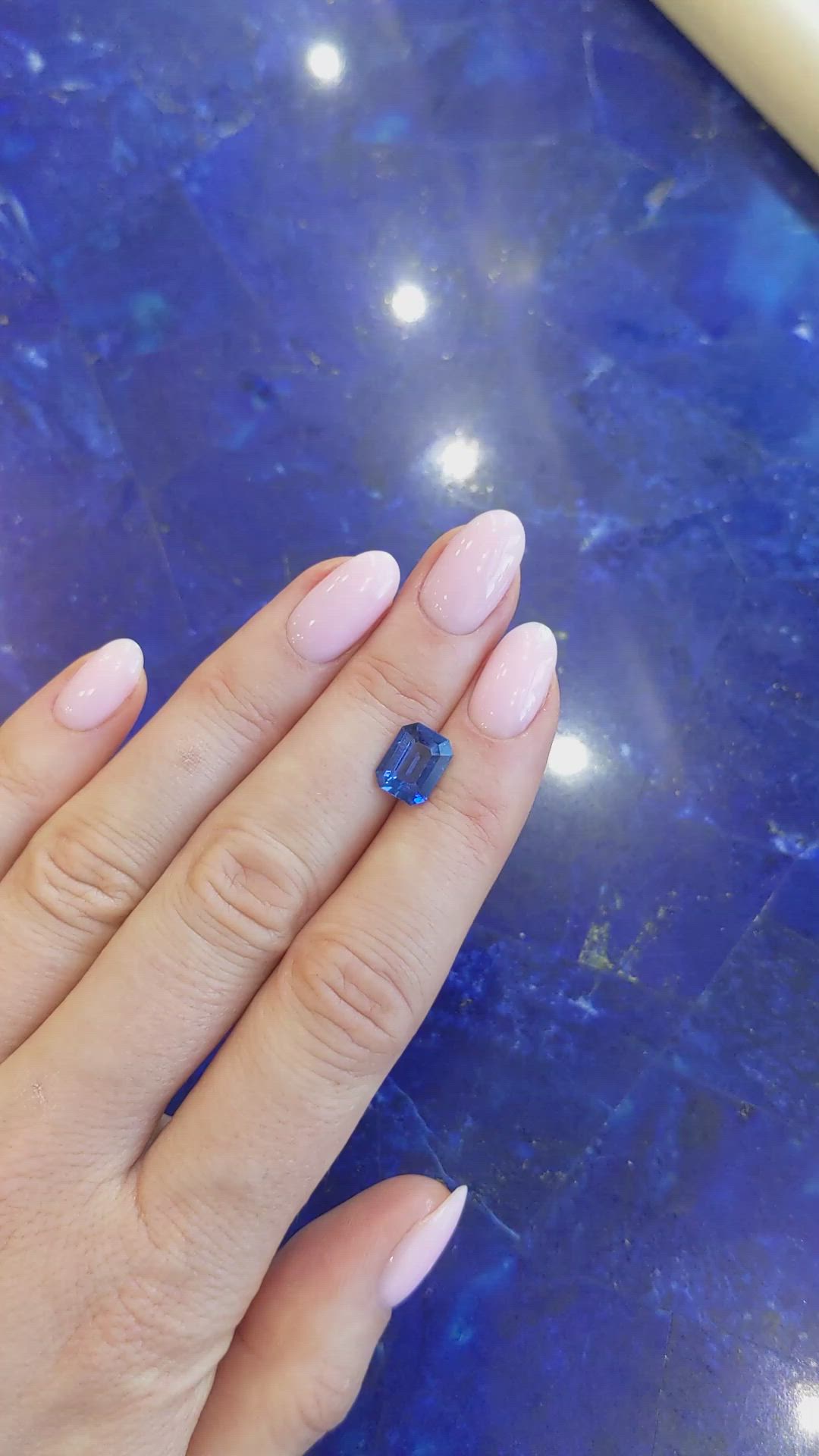 2.33 Ct. Blue Sapphire from Ceylon (Sri Lanka) Size Video