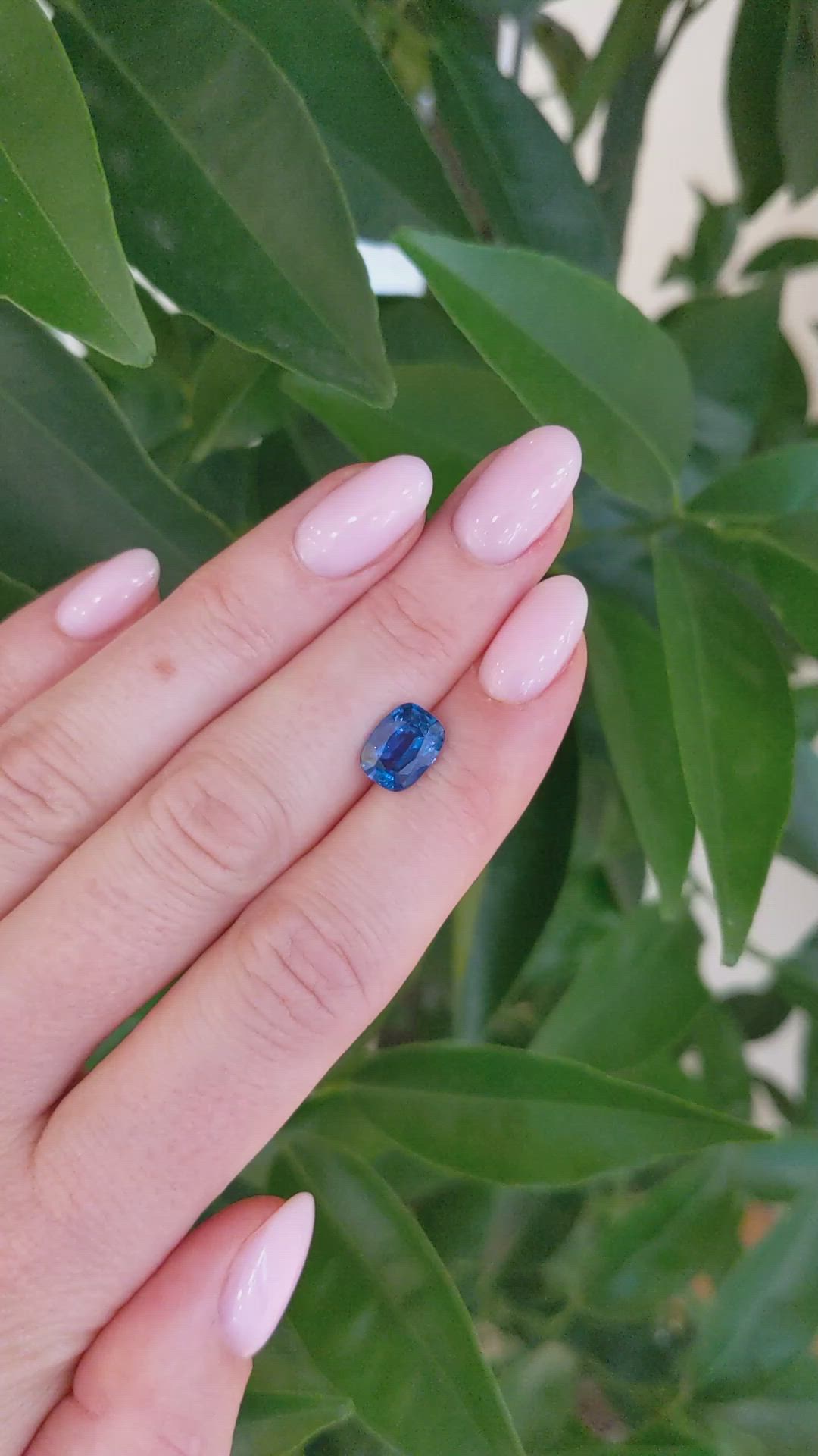 2.29 Ct. Blue Sapphire from Ceylon (Sri Lanka) Size Video