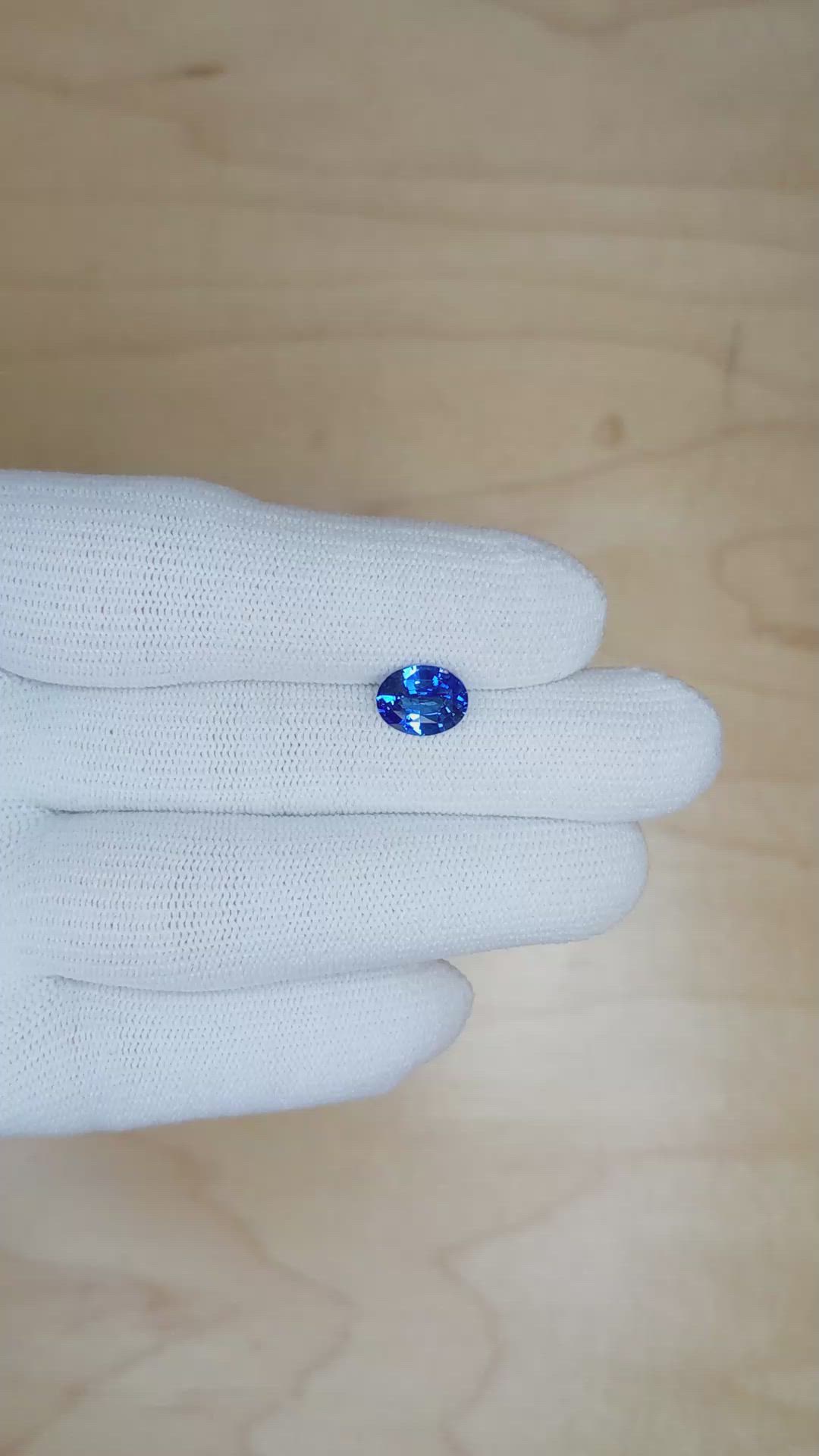 1.91 Ct. Blue Sapphire from Ceylon (Sri Lanka) Size Video