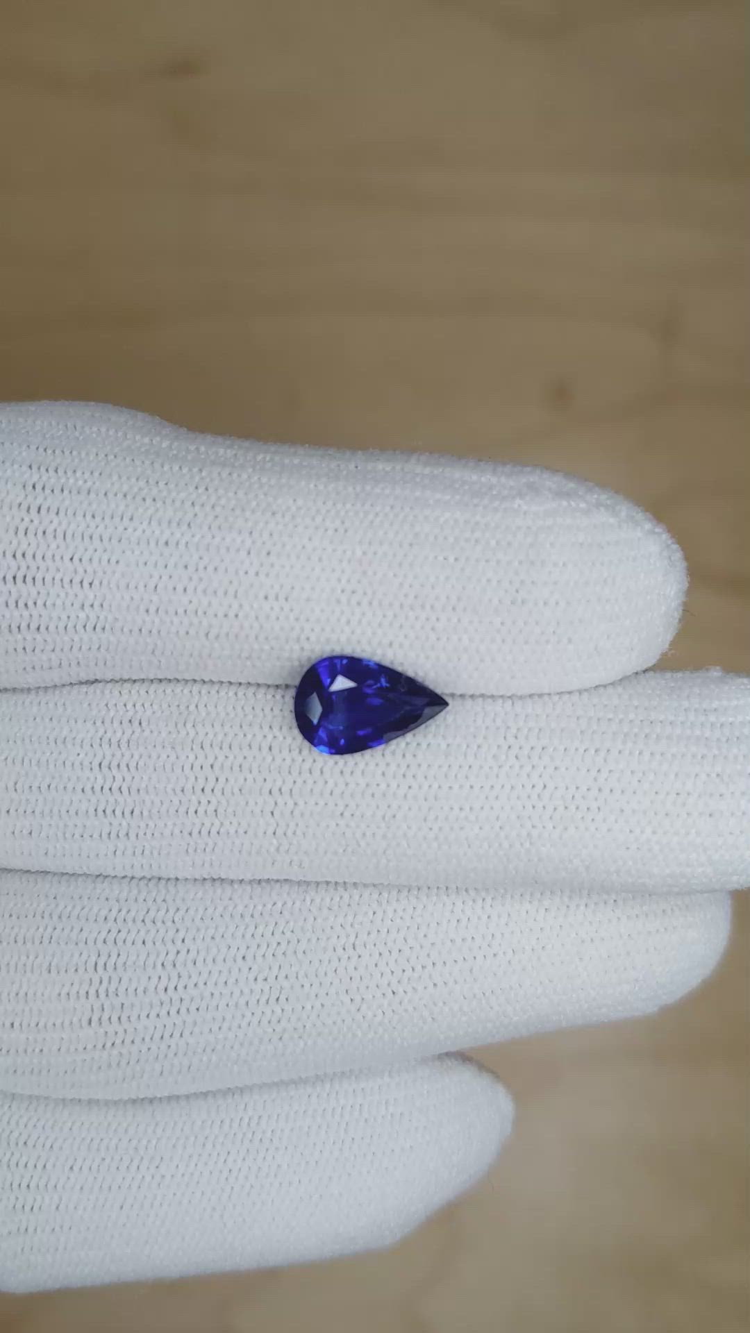 1.92 Ct. Blue Sapphire from Ceylon (Sri Lanka) Size Video
