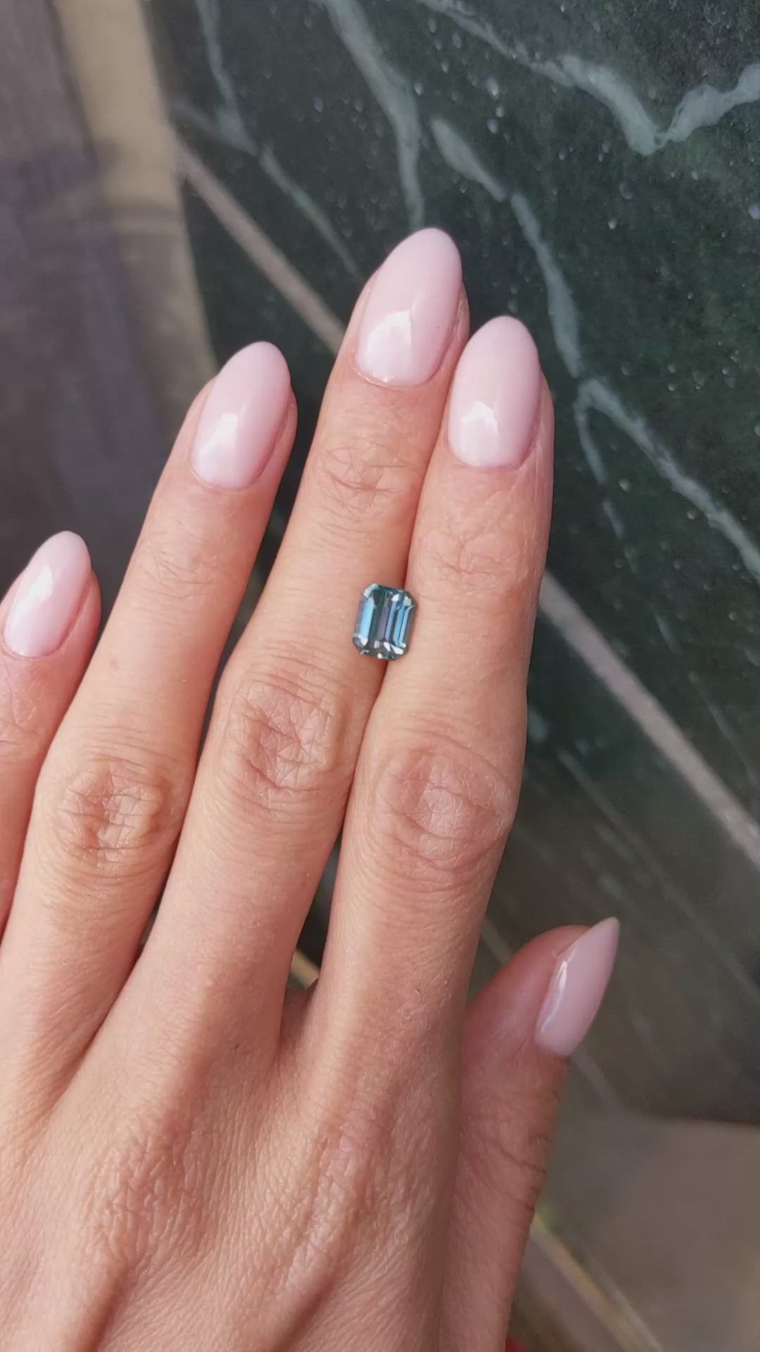 1.95 Ct. Green Sapphire from Ceylon (Sri Lanka) Size Video