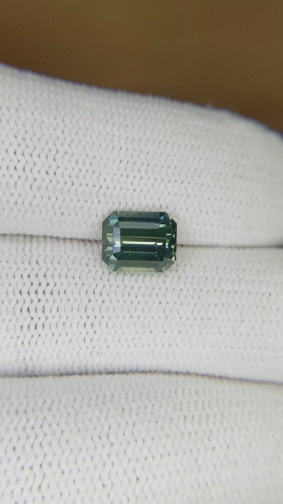 1.95 Ct. Green Sapphire from Ceylon (Sri Lanka) Size Video