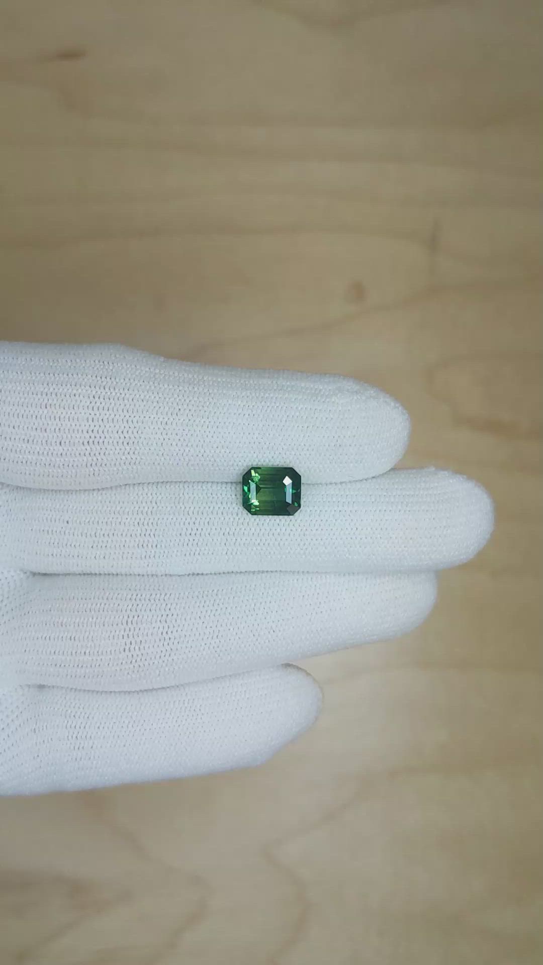 2.68 Ct. Green Sapphire from Madagascar Size Video