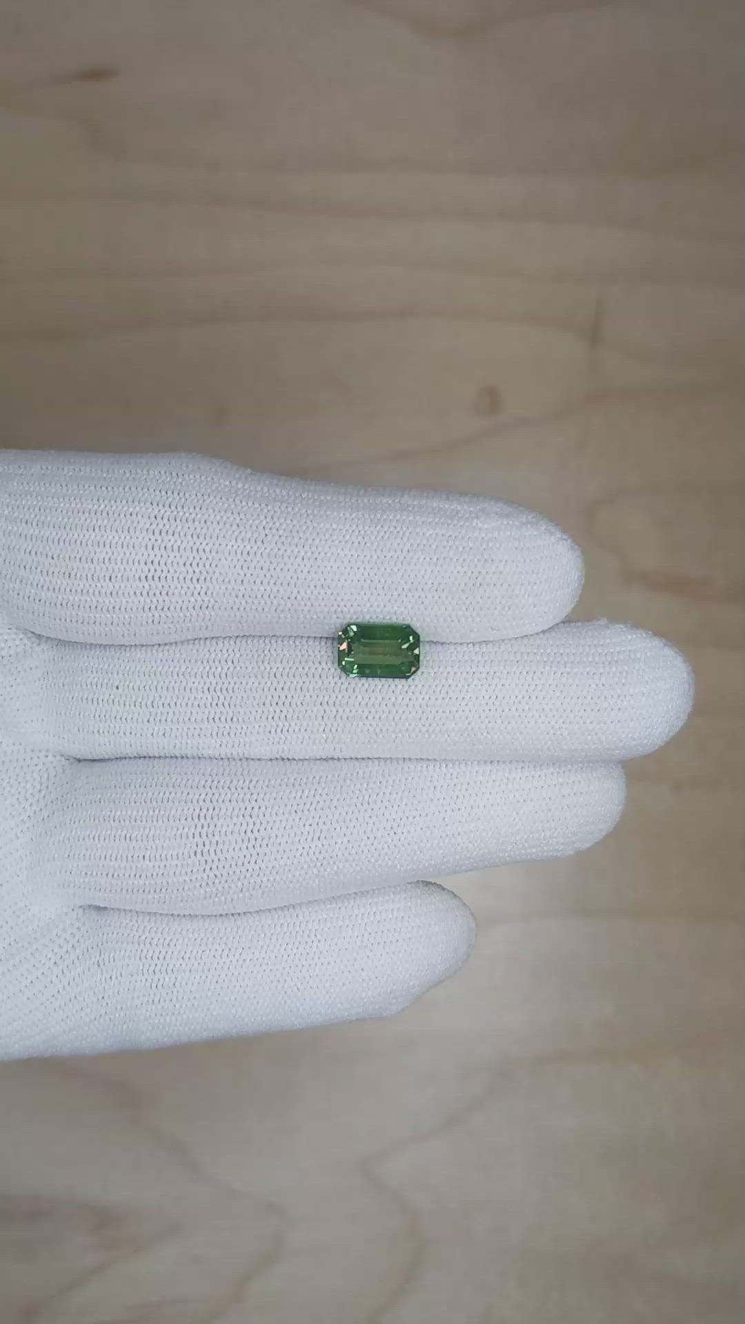 2.06 Ct. Green Sapphire from Madagascar Size Video