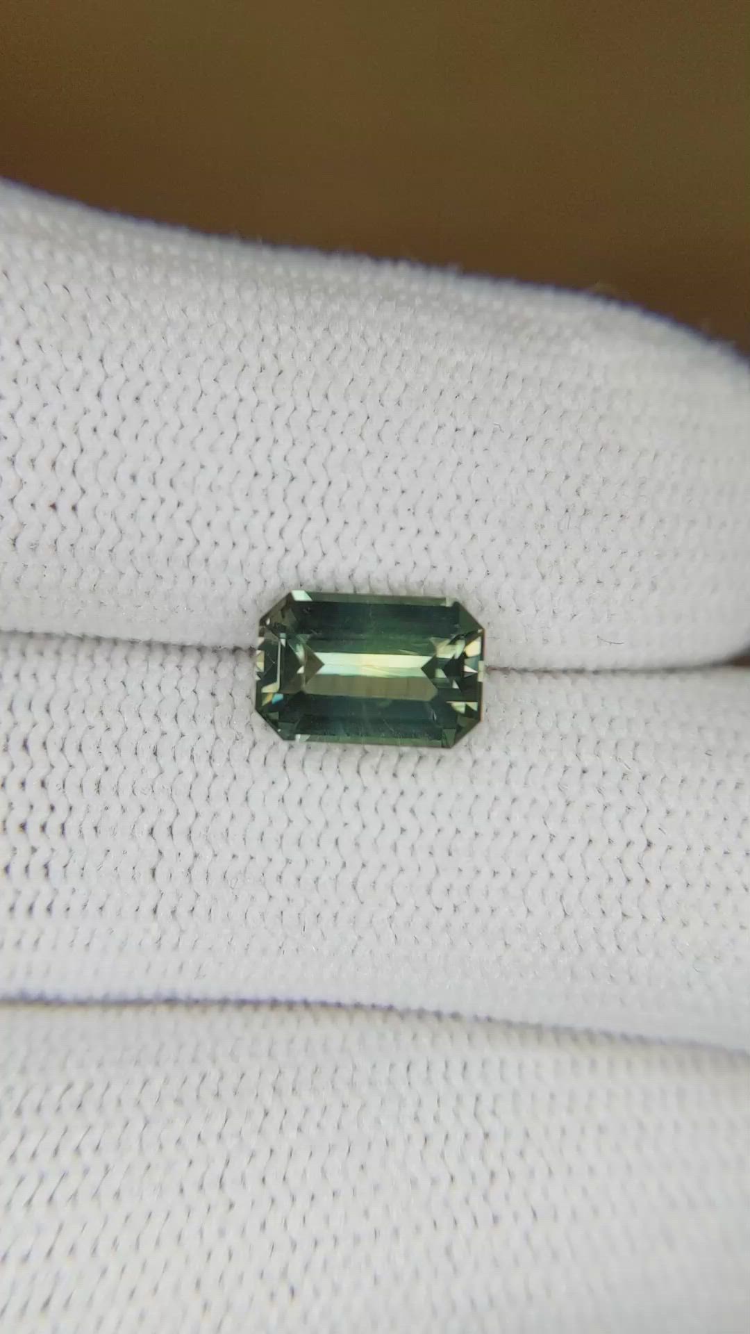 2.06 Ct. Green Sapphire from Madagascar Size Video