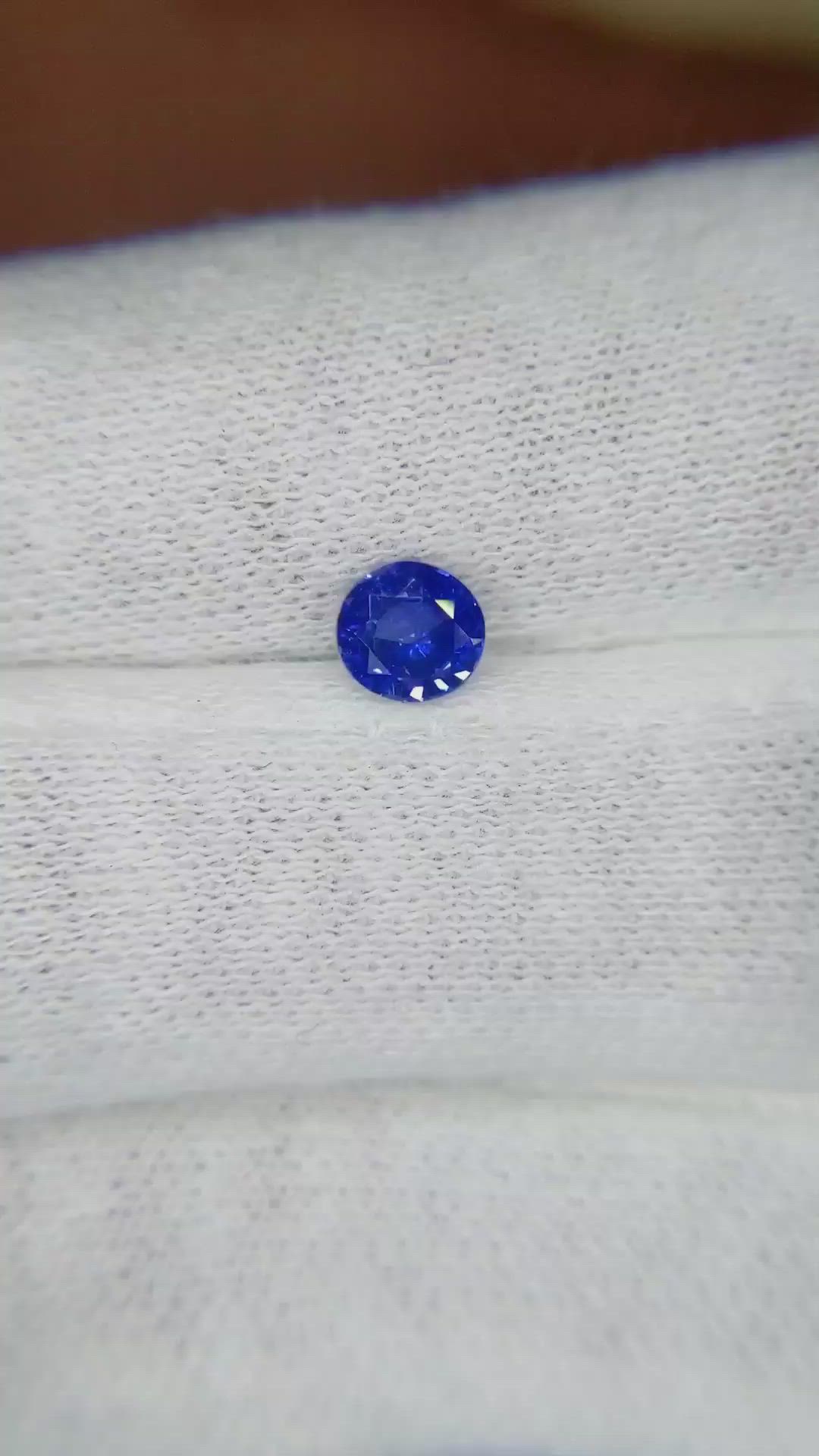0.64 Ct. Blue Sapphire from Ceylon (Sri Lanka) Size Video