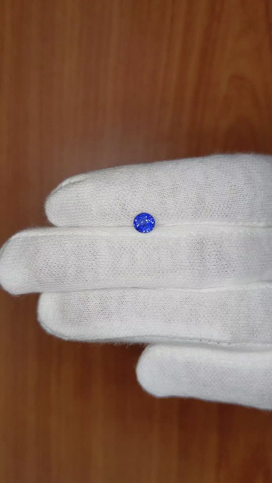 0.64 Ct. Blue Sapphire from Ceylon (Sri Lanka) Size Video