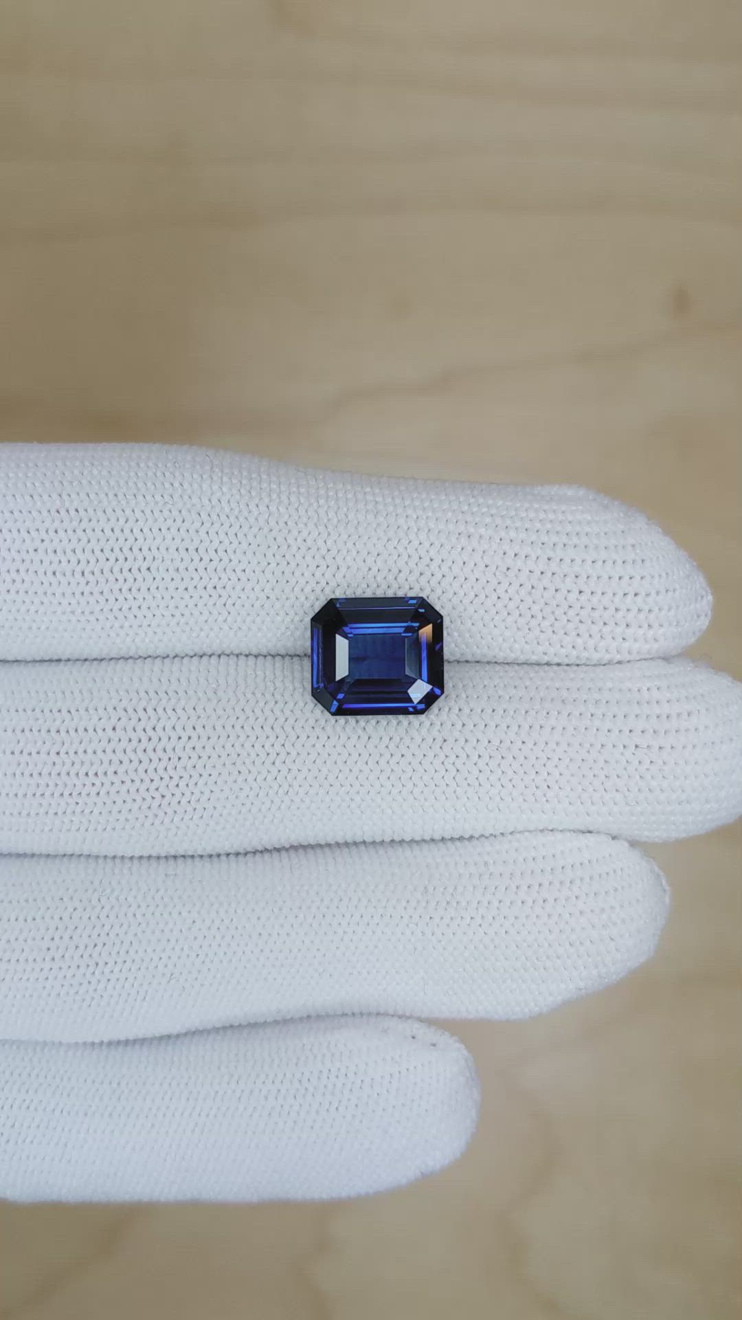 6.13 Ct. Blue Sapphire from Ceylon (Sri Lanka) Size Video