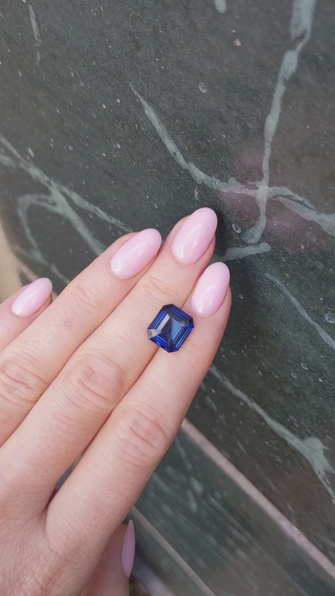 6.13 Ct. Blue Sapphire from Ceylon (Sri Lanka) Size Video