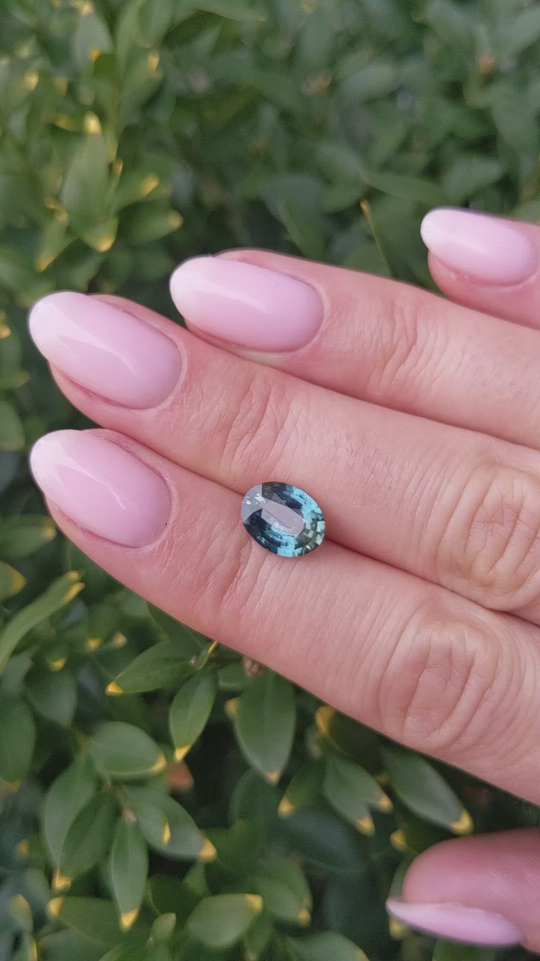 1.83 Ct. Bluish Green Sapphire from Ceylon (Sri Lanka) Size Video