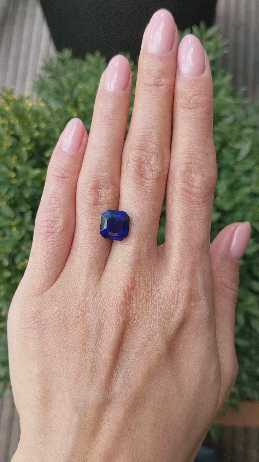 7.34 Ct. Blue Cabochon Sapphire from Ceylon (Sri Lanka) Size Video