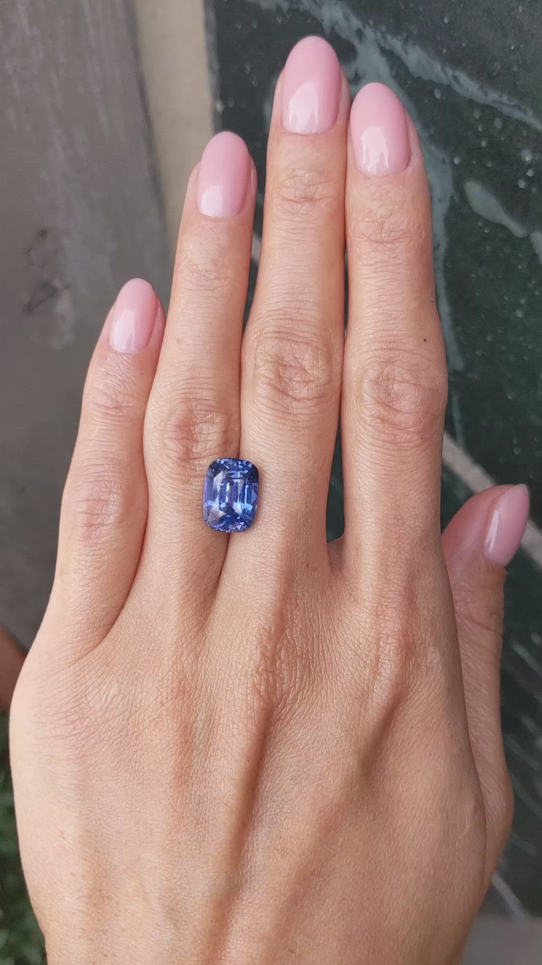 7.05 Ct. Blue Sapphire from Ceylon (Sri Lanka) Size Video