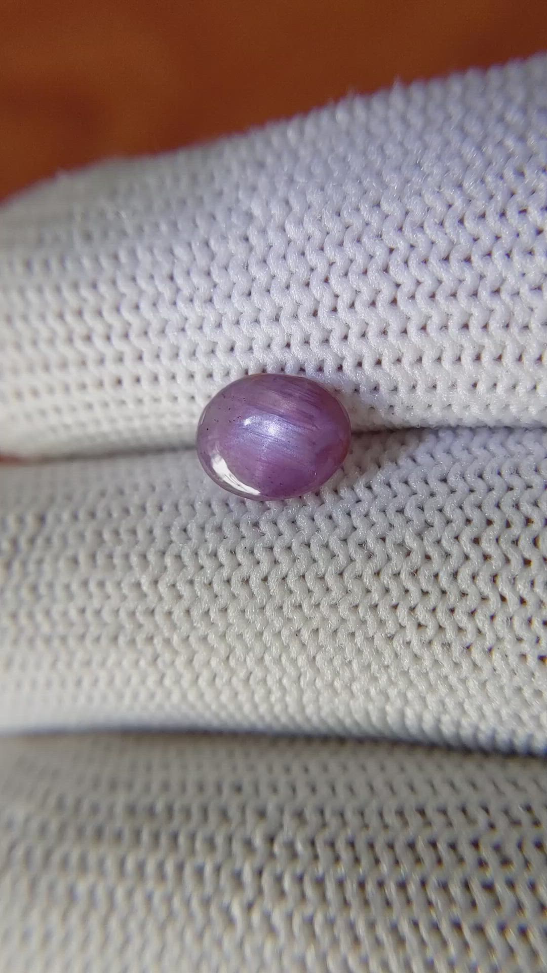 1.51 Ct. Pinkish Purple Star Sapphire from Ceylon (Sri Lanka) Size Video