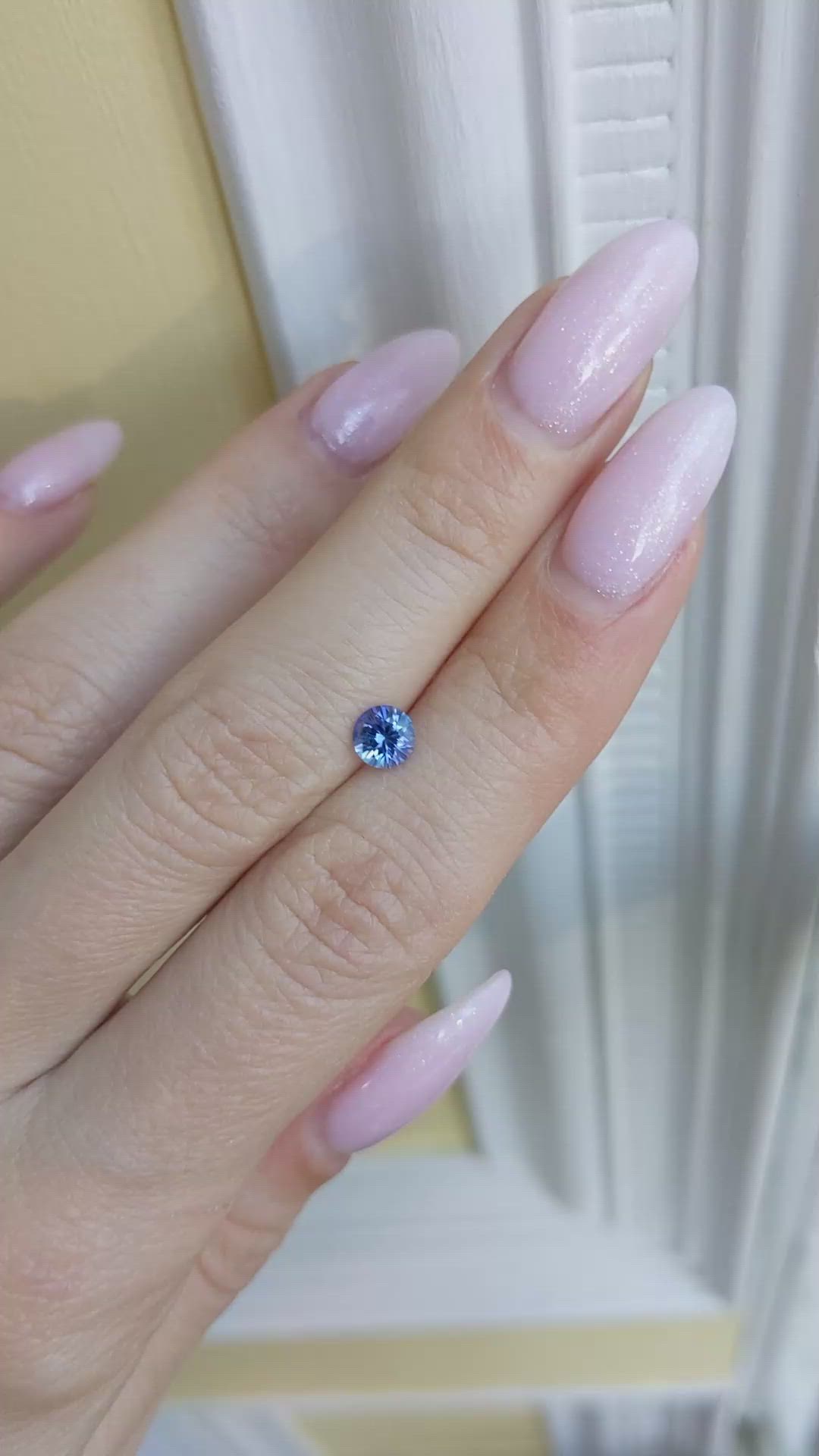 0.64 Ct. Blue Sapphire from Ceylon (Sri Lanka) Size Video