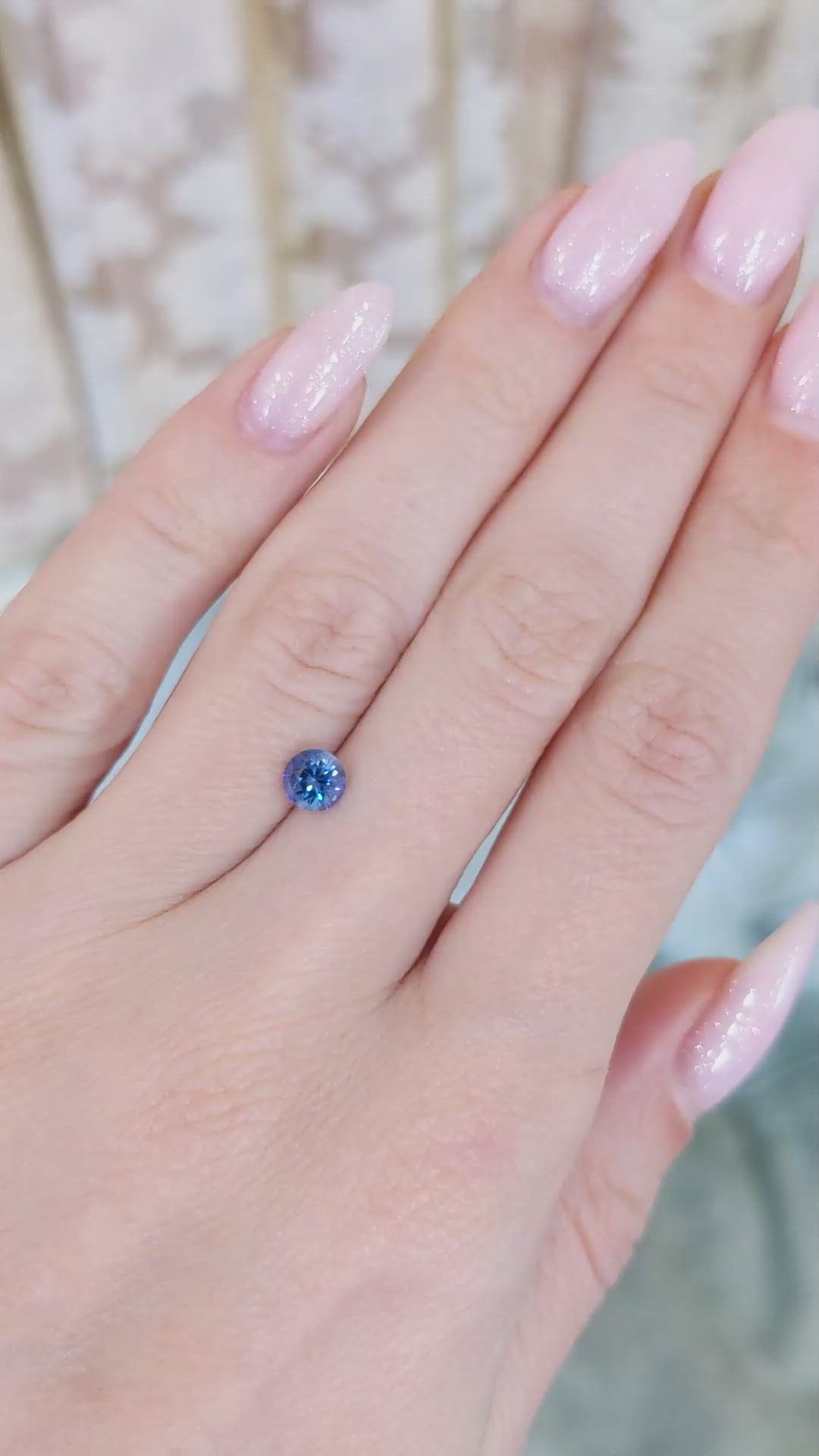 0.64 Ct. Blue Sapphire from Ceylon (Sri Lanka) Size Video