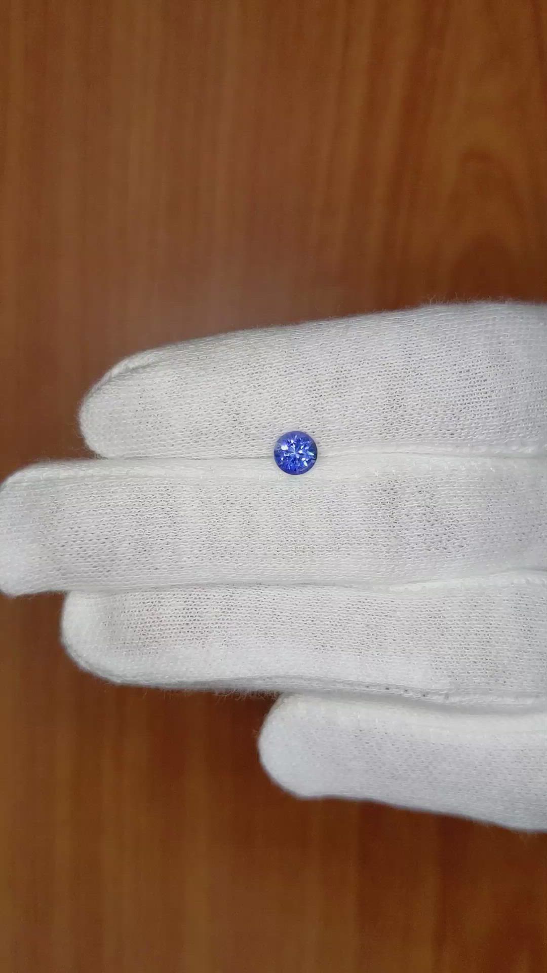 0.64 Ct. Blue Sapphire from Ceylon (Sri Lanka) Size Video