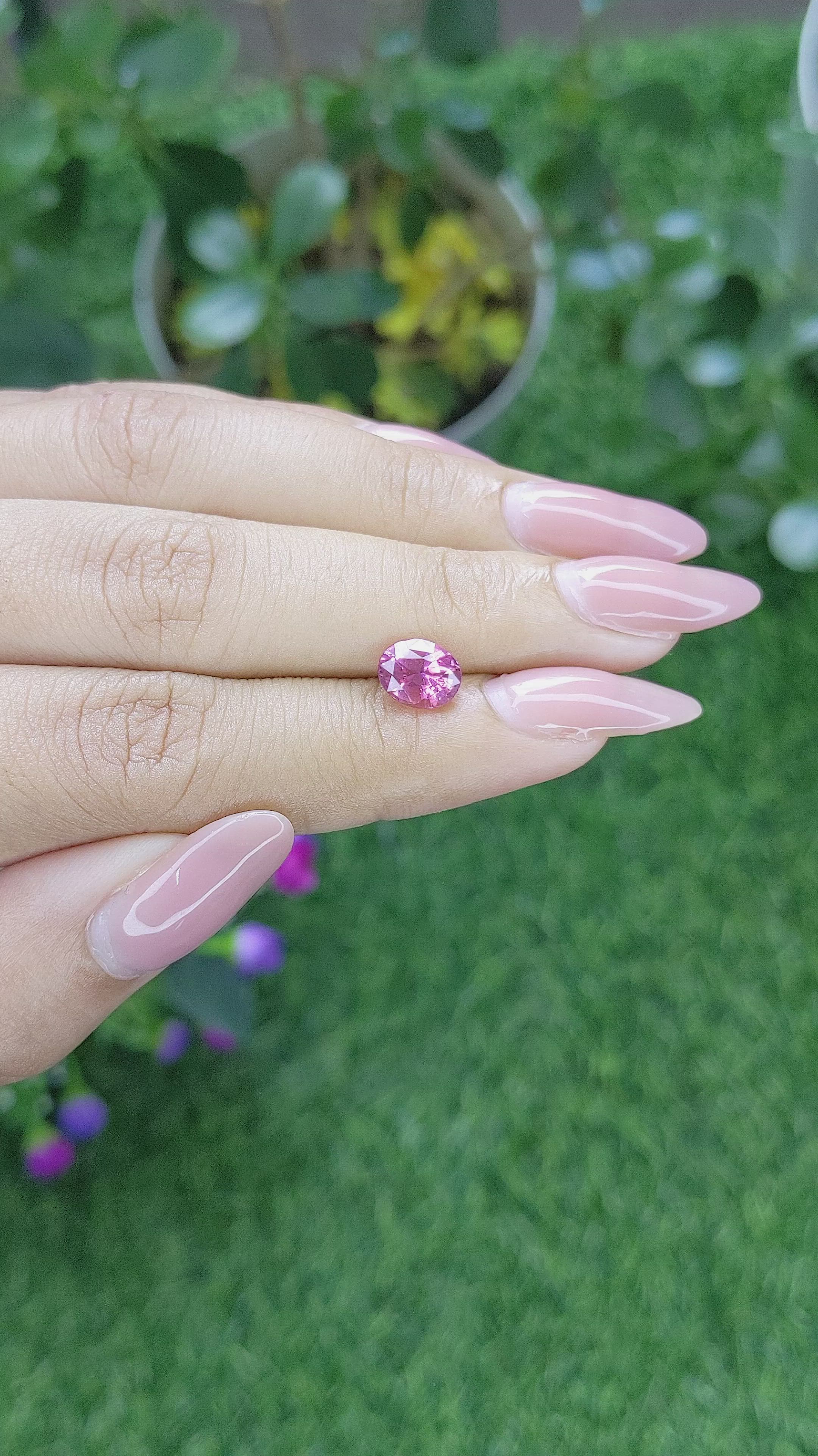 2.00 Ct. Pink Sapphire from Tanzania Size Video