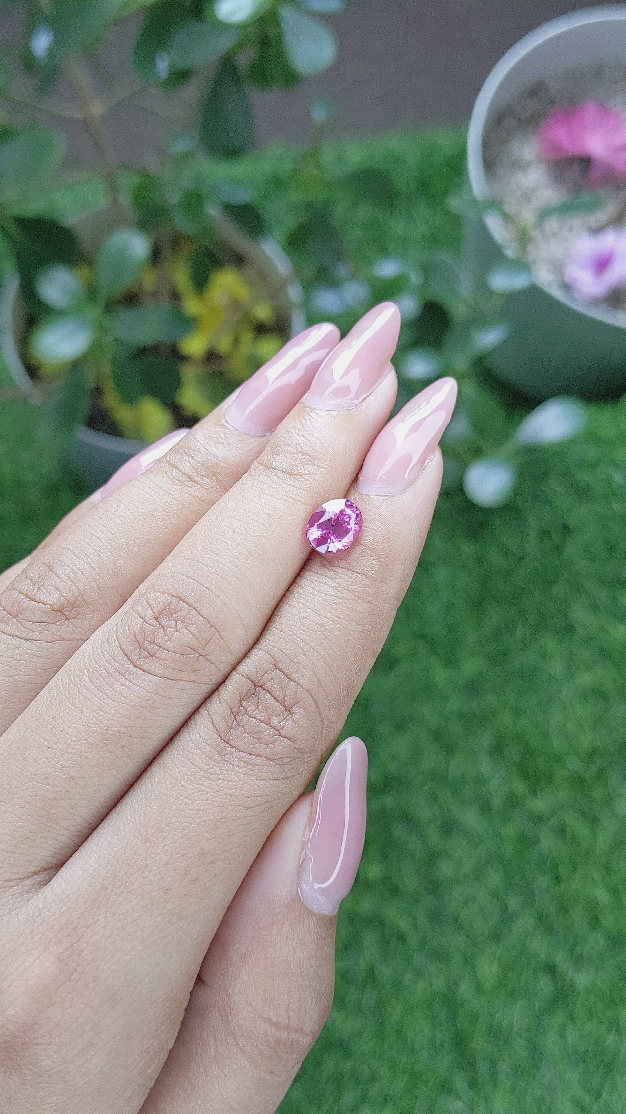 2.00 Ct. Pink Sapphire from Tanzania Size Video
