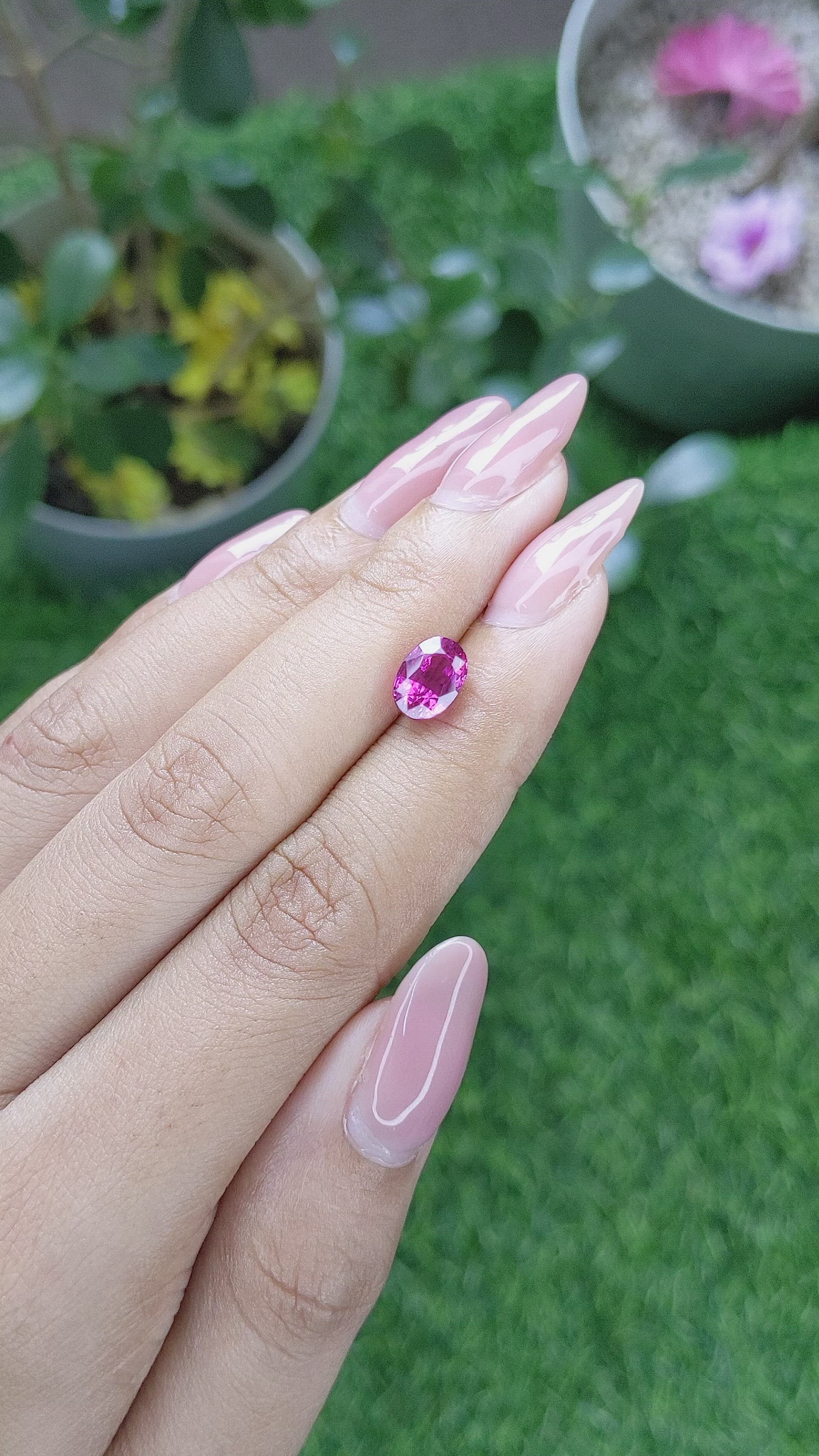 2.32 Ct. Pink Sapphire from Tanzania Size Video