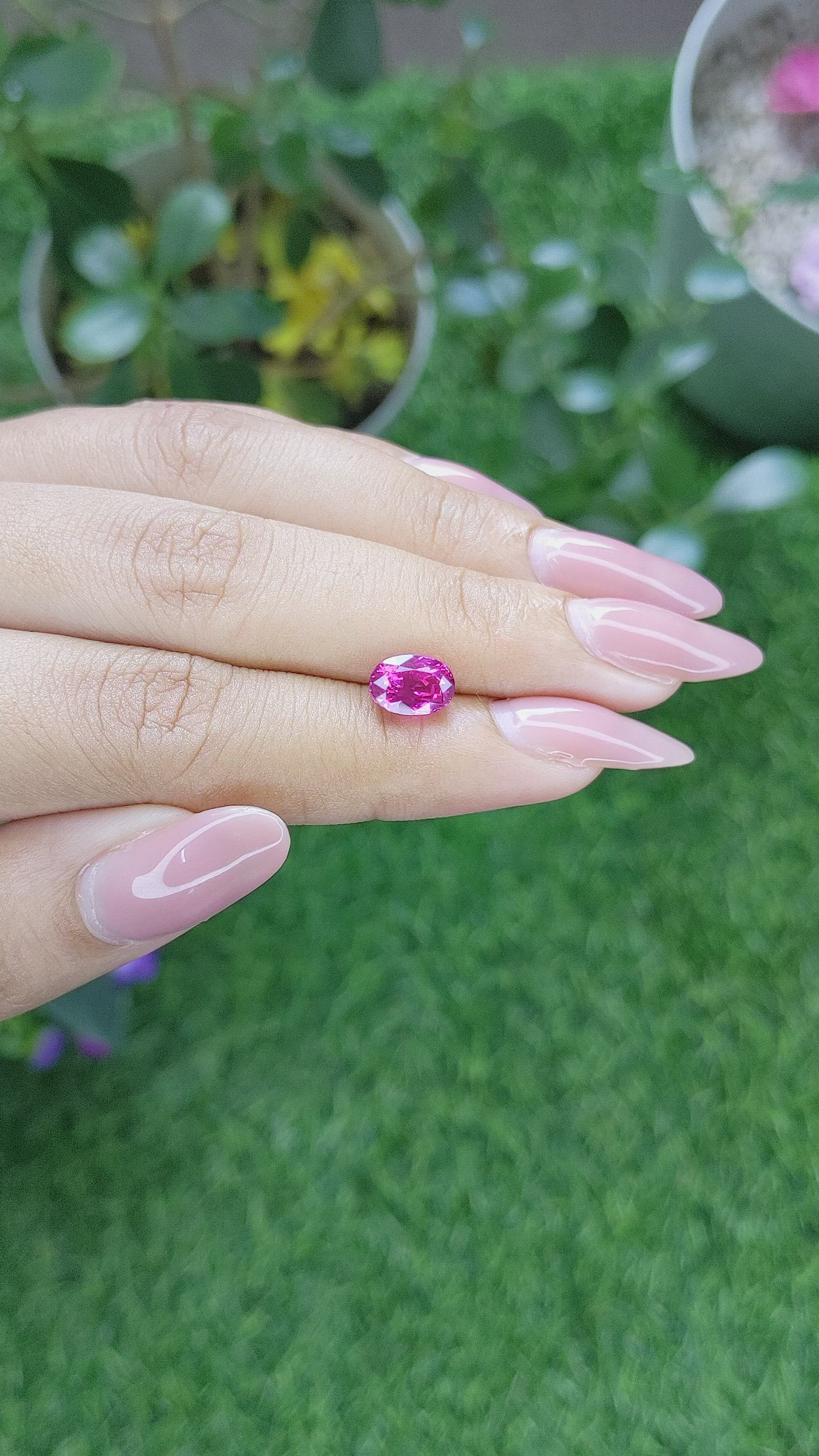 2.32 Ct. Pink Sapphire from Tanzania Size Video
