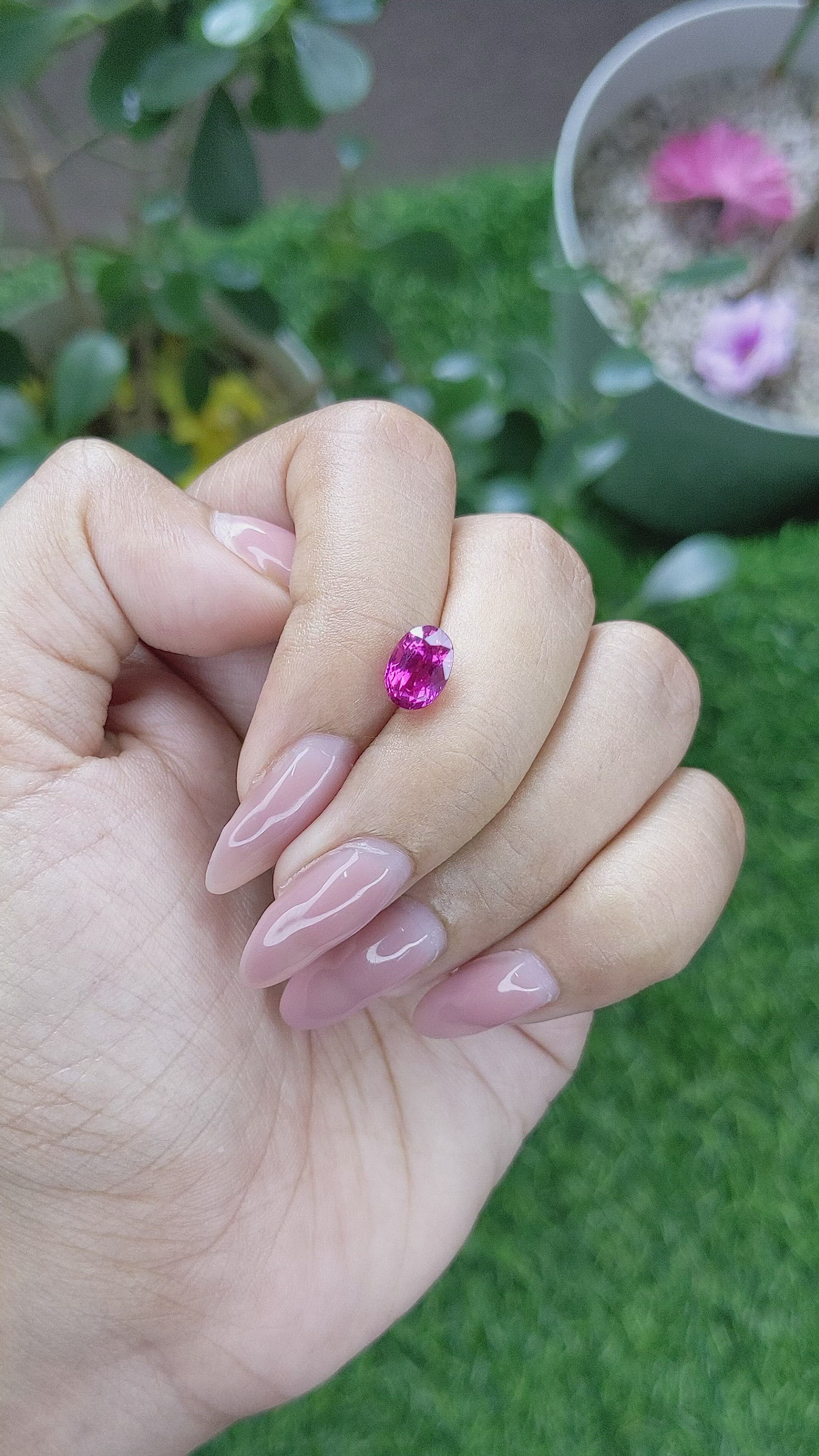 2.32 Ct. Pink Sapphire from Tanzania Size Video