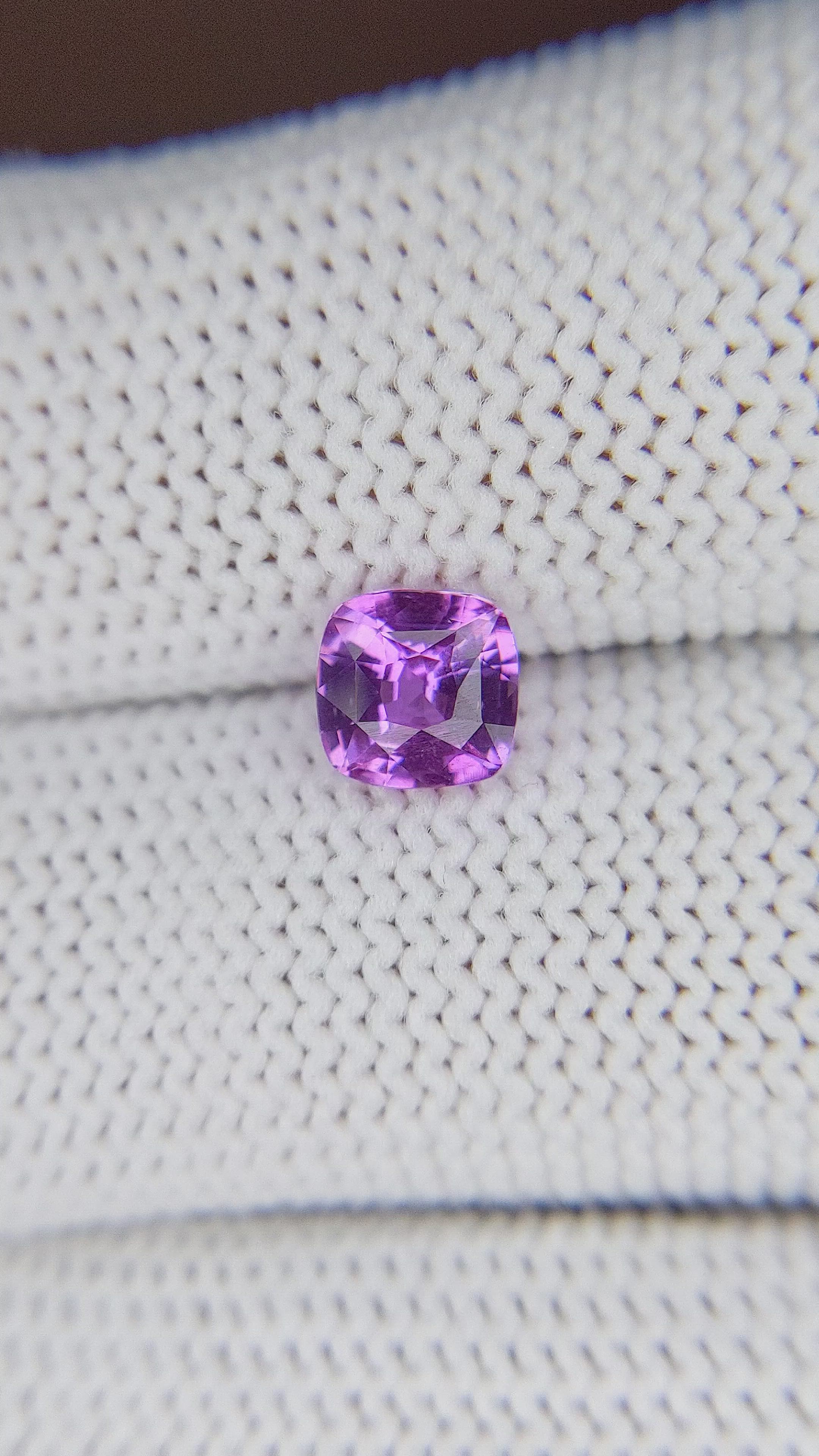 1.22 Ct. Pinkish Purple Sapphire from Tanzania Size Video