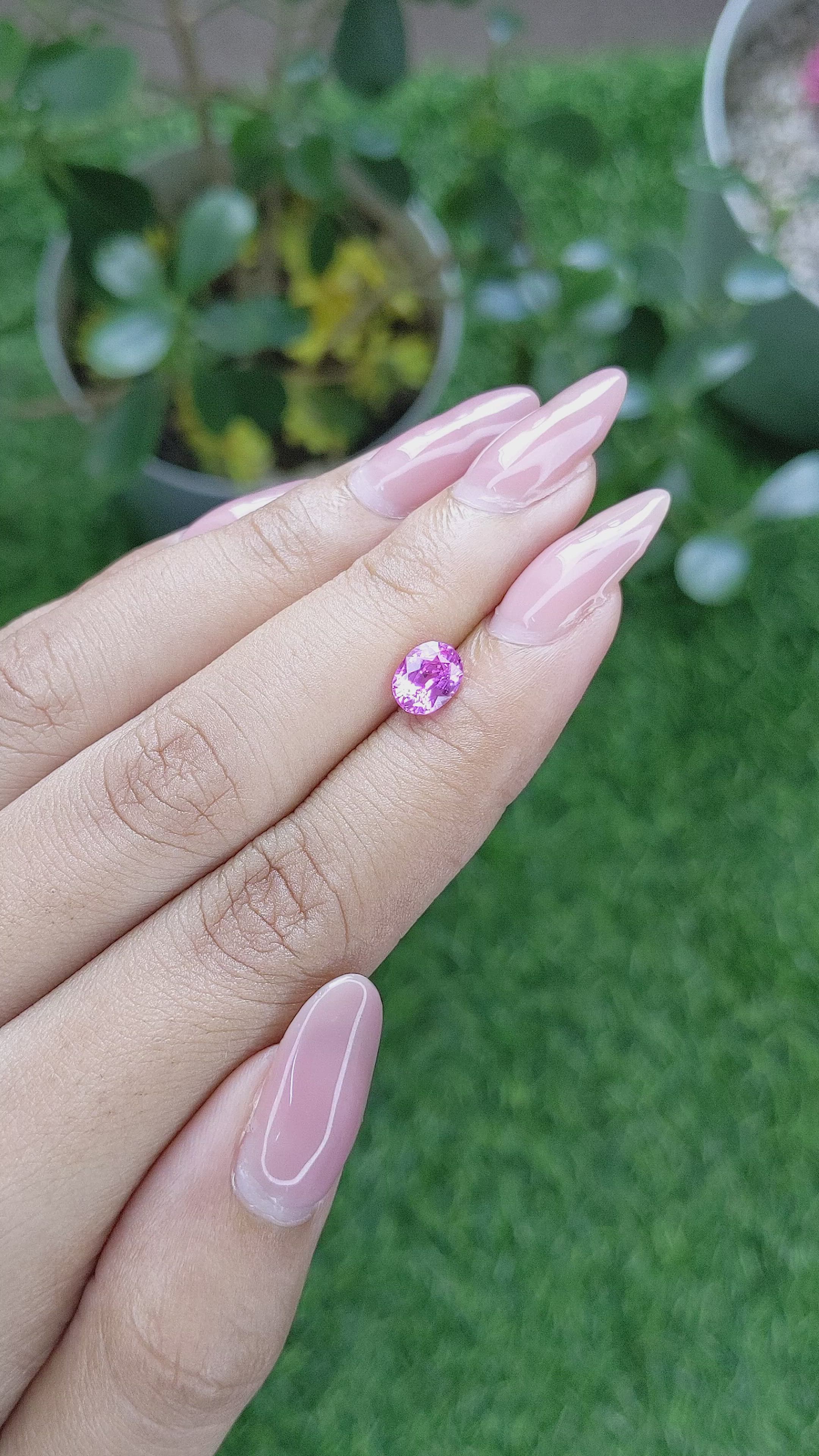 1.25 Ct. Pink Sapphire from Tanzania Size Video