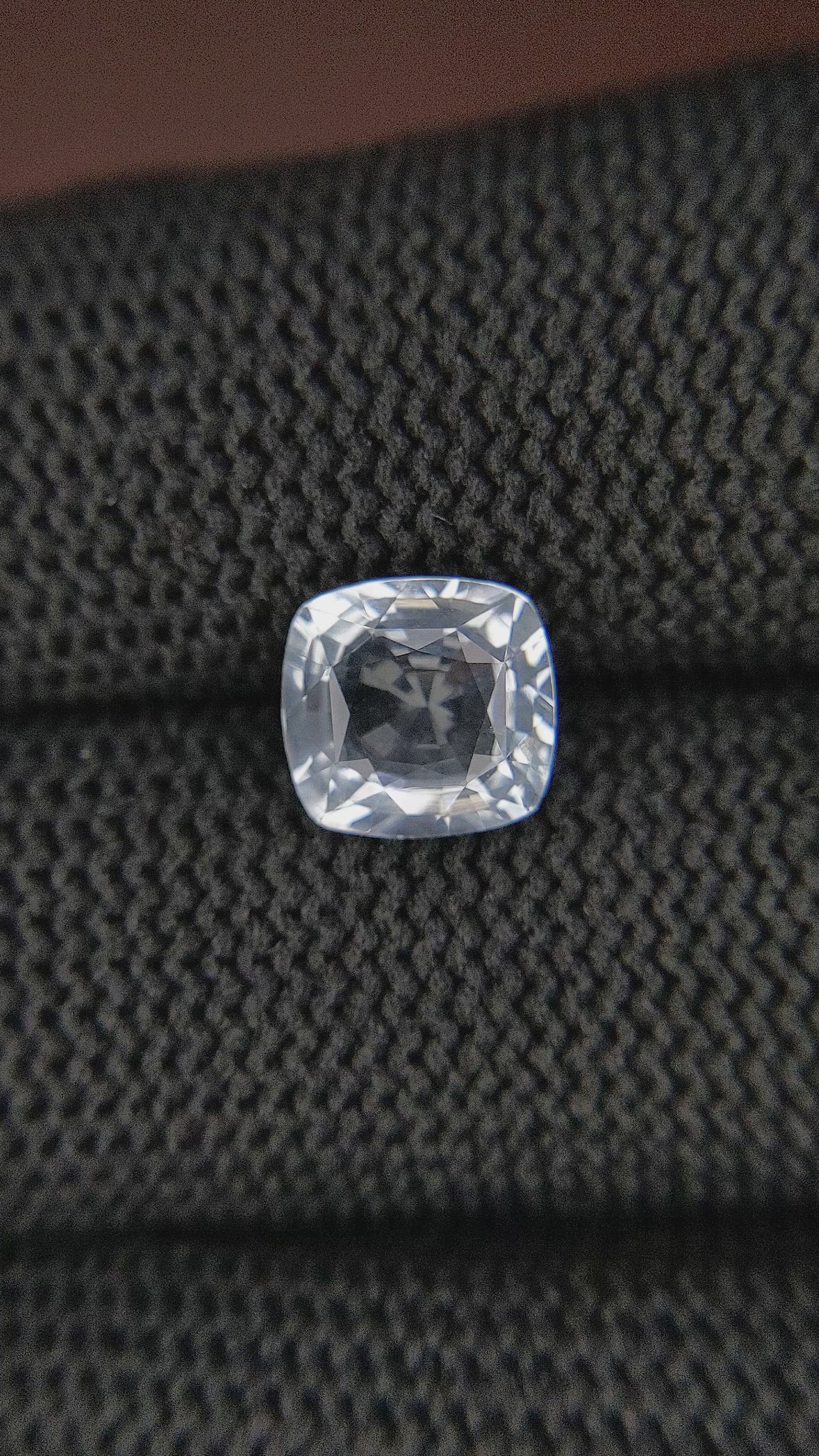 2.59 Ct. White Sapphire from Tanzania Size Video