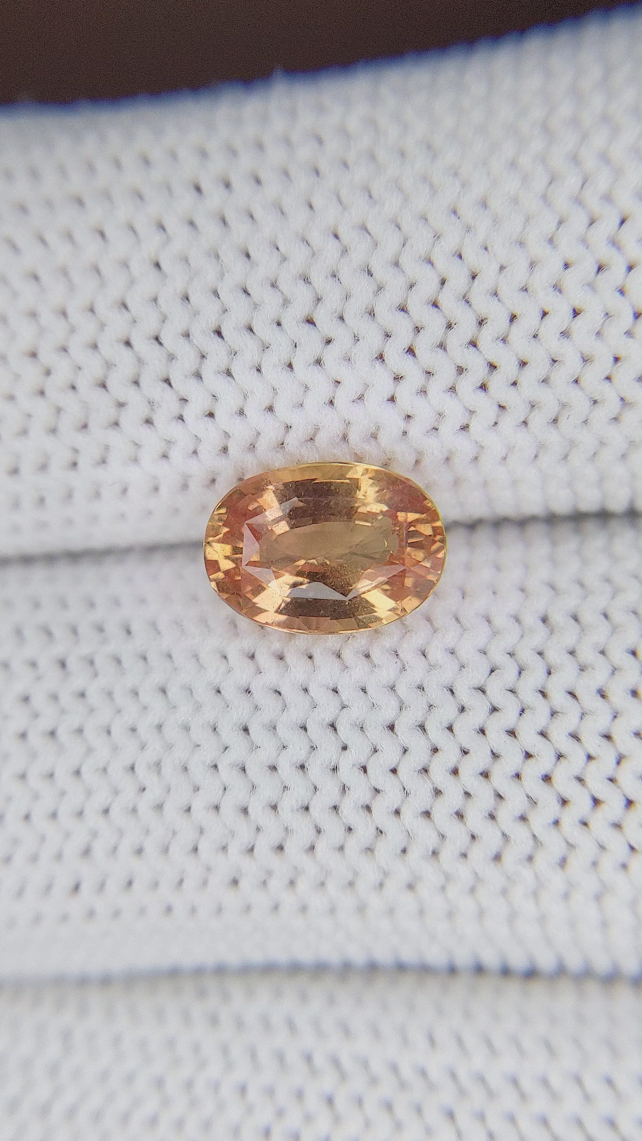 2.65 Ct. Padparadscha Sapphire from Madagascar Size Video