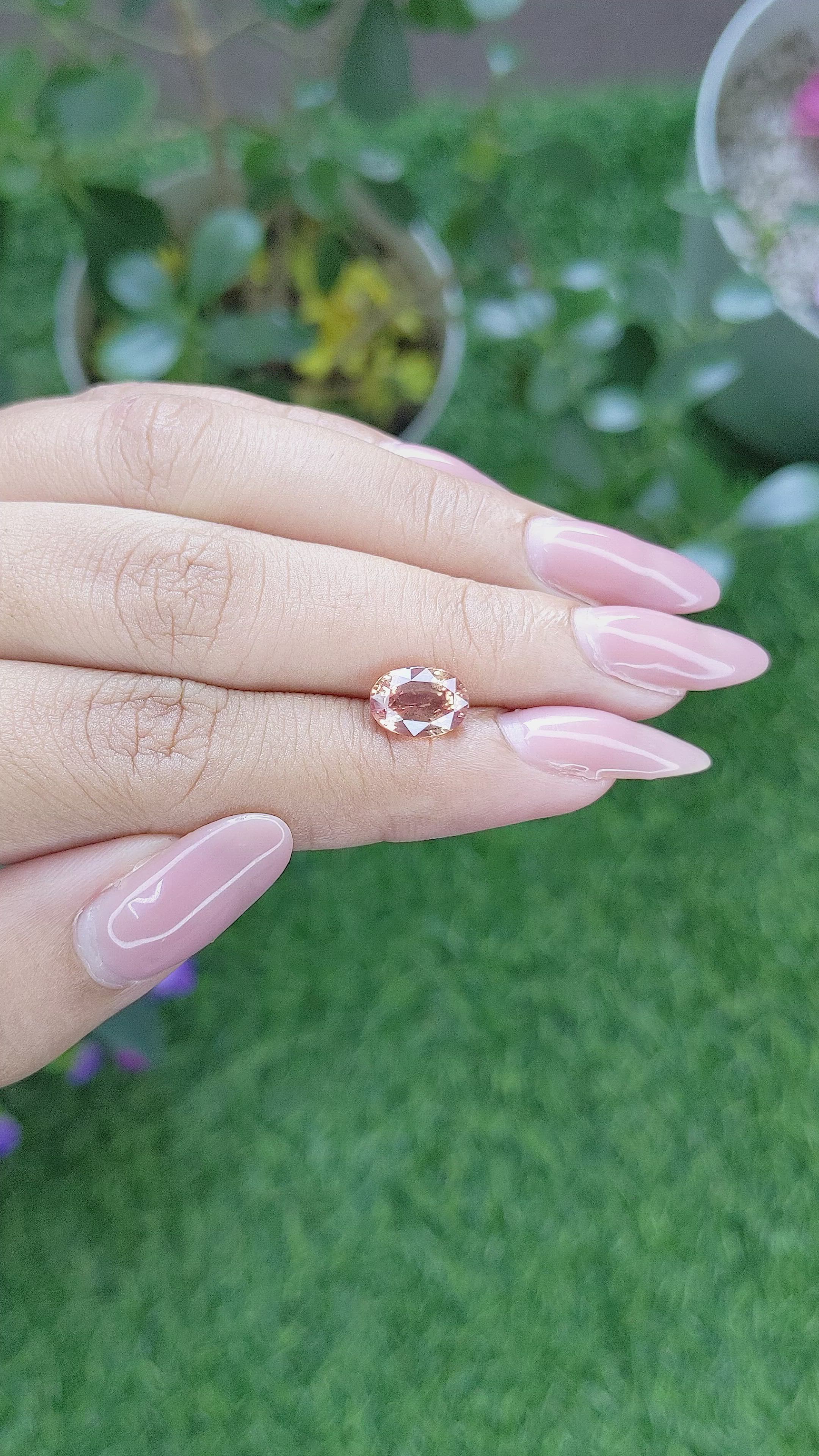 2.65 Ct. Padparadscha Sapphire from Madagascar Size Video